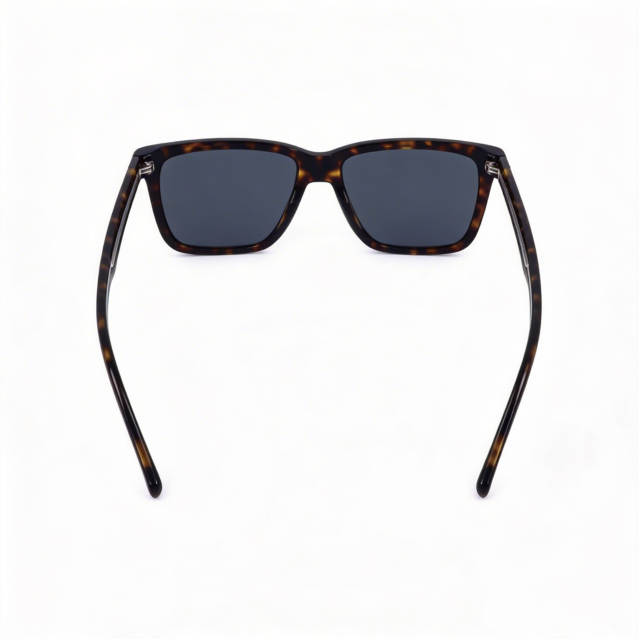 Gafas de sol cuadradas clásicas unisex Hugo Boss de acetato, montura gris Habana oscuro, lentes Habana sin polarizar, protección UV, 55 mm, Photo 4