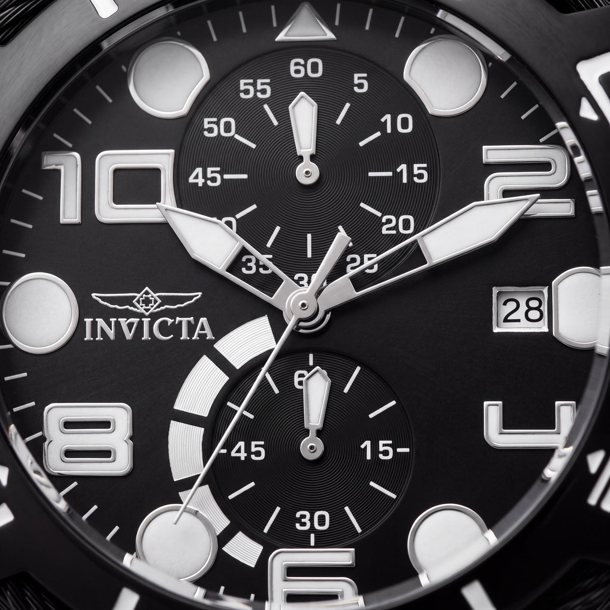 Reloj Invicta Bolt Cronógrafo para hombre, de acero inoxidable negro de 50 mm, Photo 2
