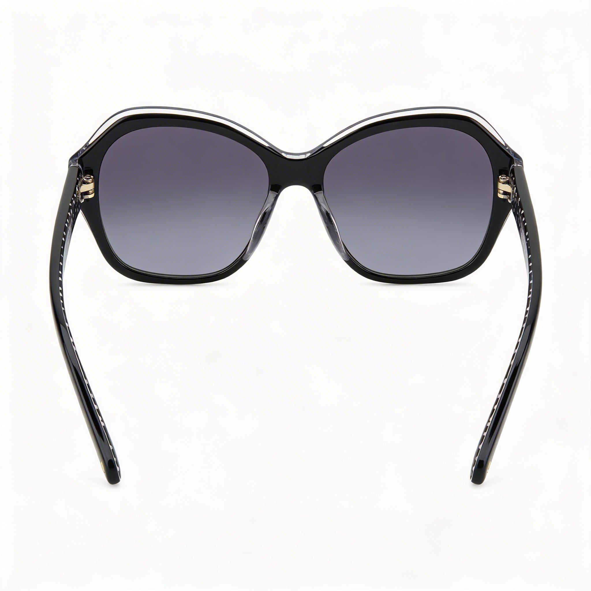kate spade new york Lottie/G/S Gafas de sol para mujer de acetato negro polarizadas con cristales grises degradados 100 % protección UV 55 mm, Photo 3