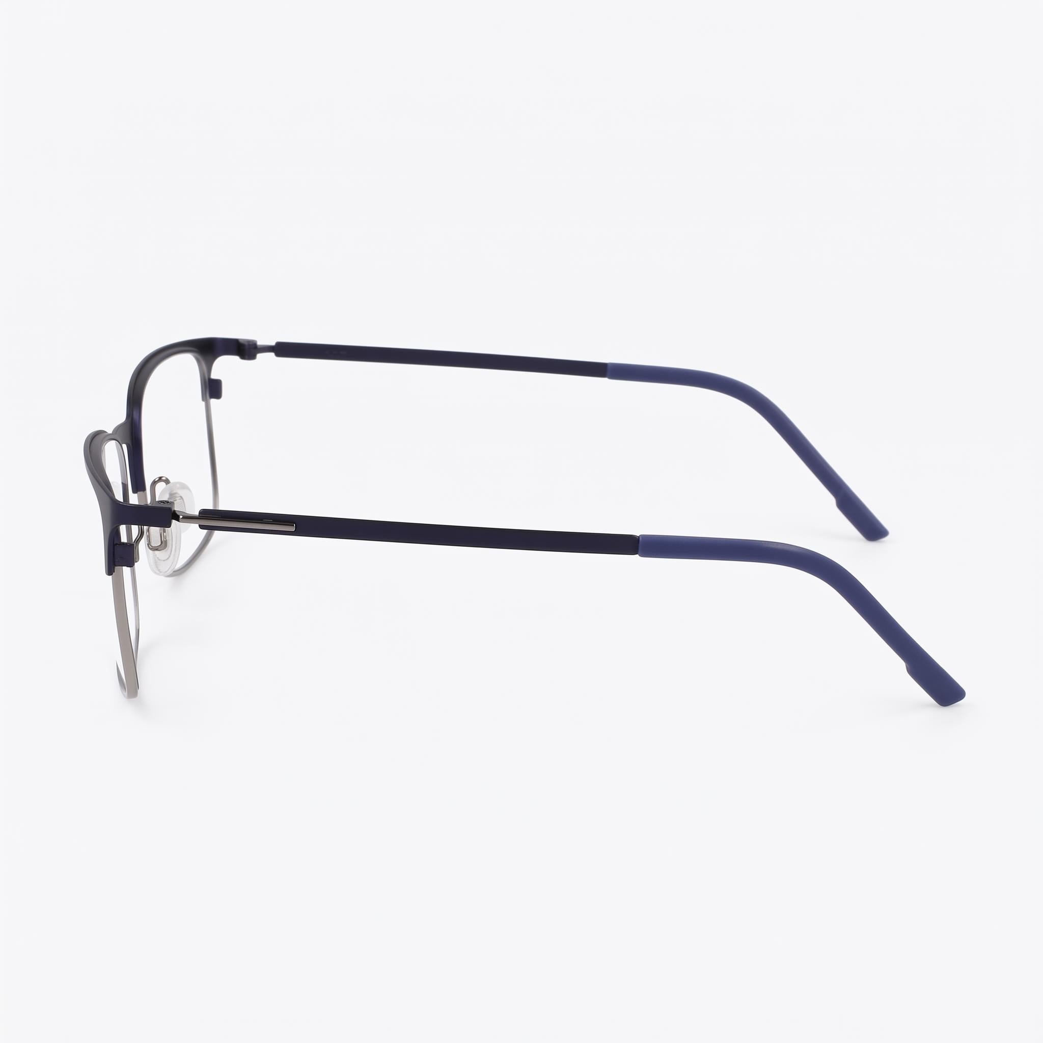 Flexon E1147 Unisex Acetate Eyeglasses with Matte Navy/Gunmetal Frame, featuring 55mm Lens Width, Photo 2
