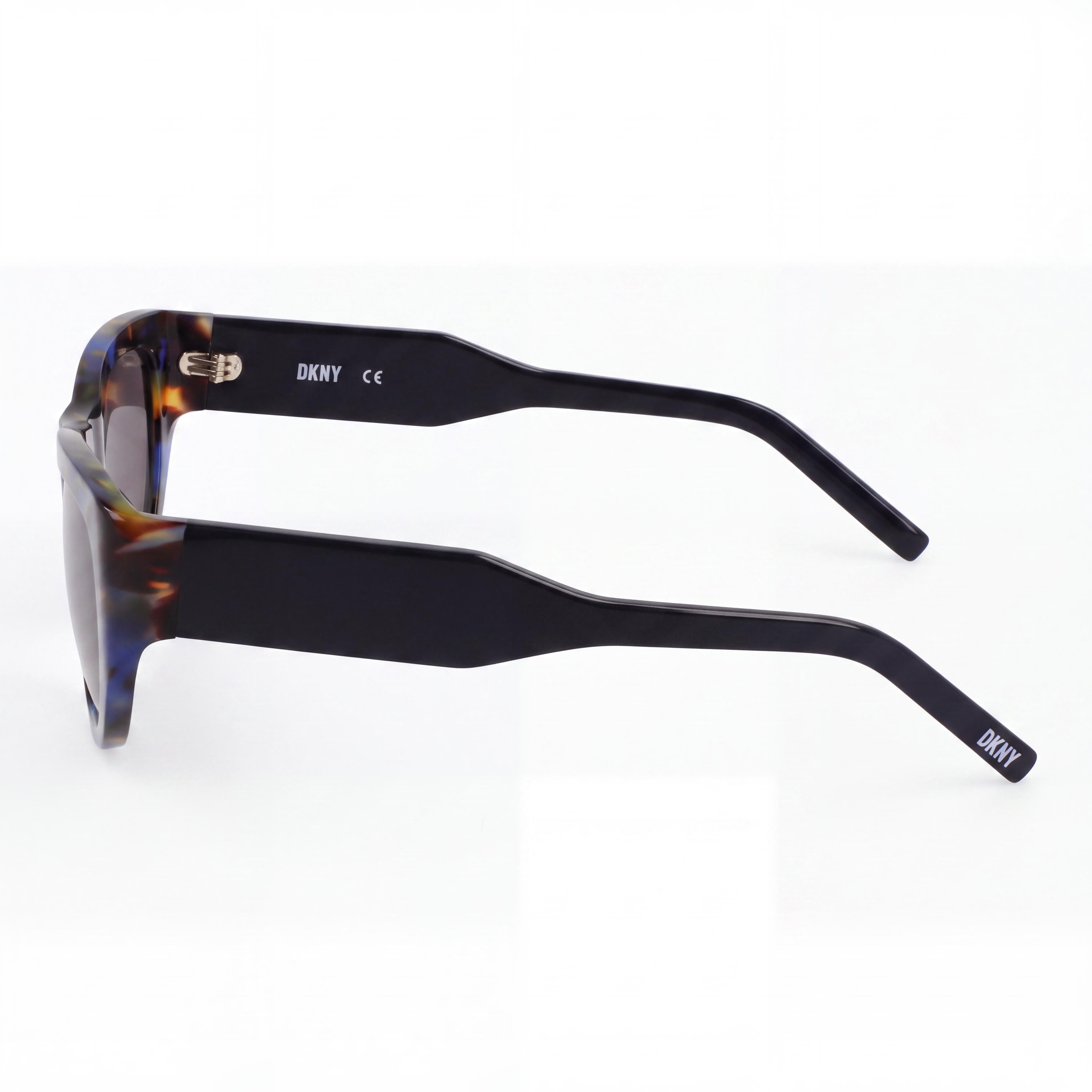 DKNY Women's Dk550s Blue Tortoise Plastic Frame and Lens Non-Polarized UV Protection Sunglasses 53mm, Photo 2