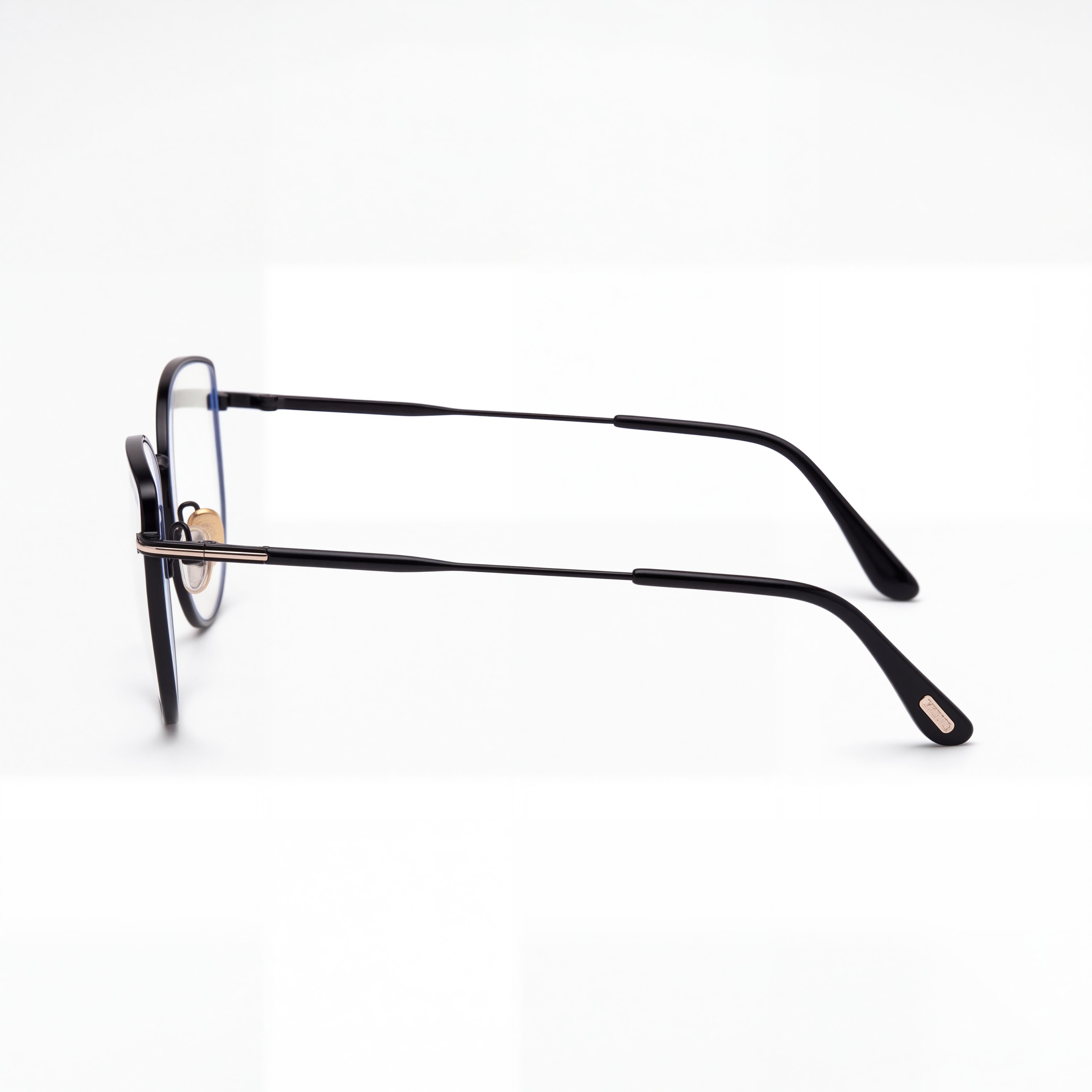 Tom Ford Ft5667-b Women's Shiny Black Metal Cat Eye Blue-Light Block Eyeglasses 55mm, Photo 2