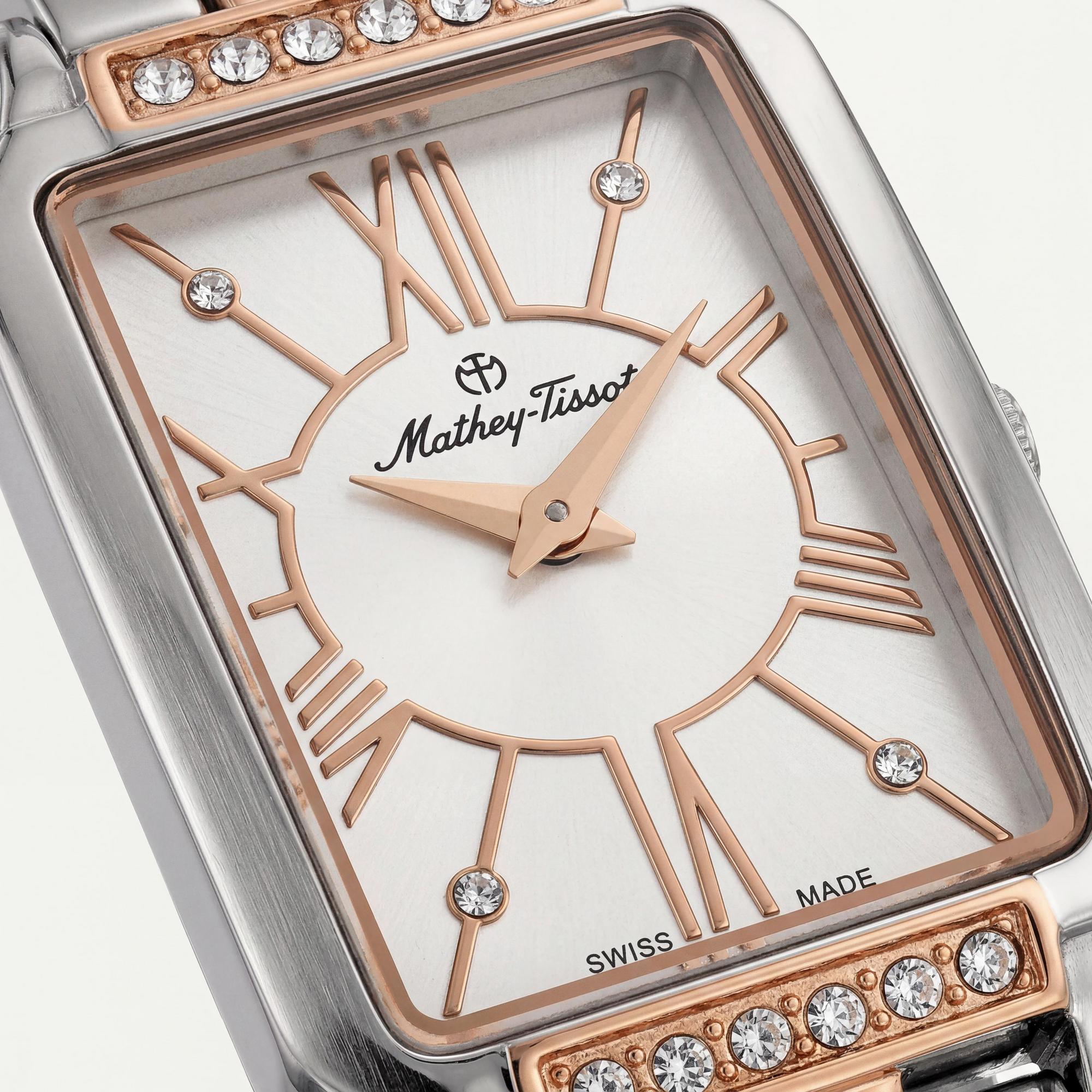 Mathey-Tissot Women's Quartz Movement Silver Dial Water Resistant Watch with Sapphire Crystal, Photo 2