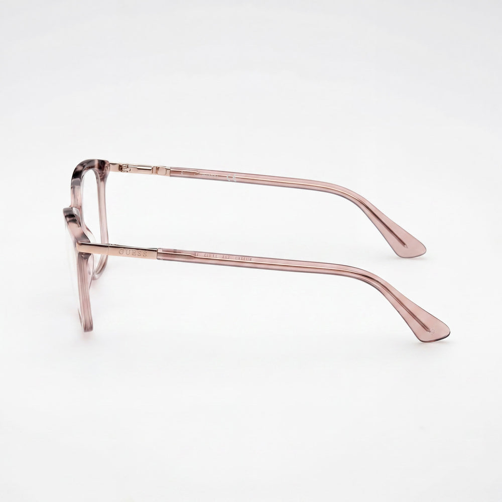 Guess GU2880 057 Shiny Beige Square Eyeglasses for Women, 54mm