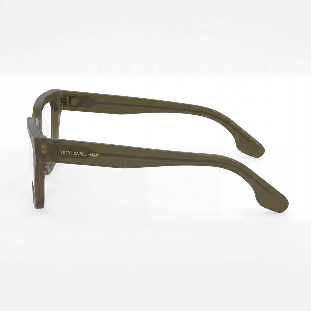 Victoria Beckham Women's Modern VB2658 Style Sunglasses featuring an Olive Acetate Frame and Matching Olive Lenses, Size 53mm
