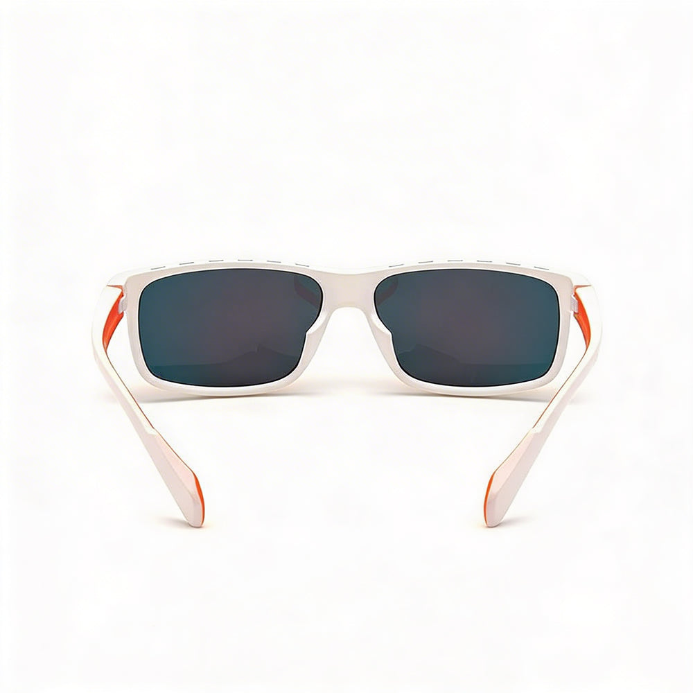 adidas Contemporary Men's White Plastic Frame Red Mirror 100% UV Protection Sunglasses 58mm