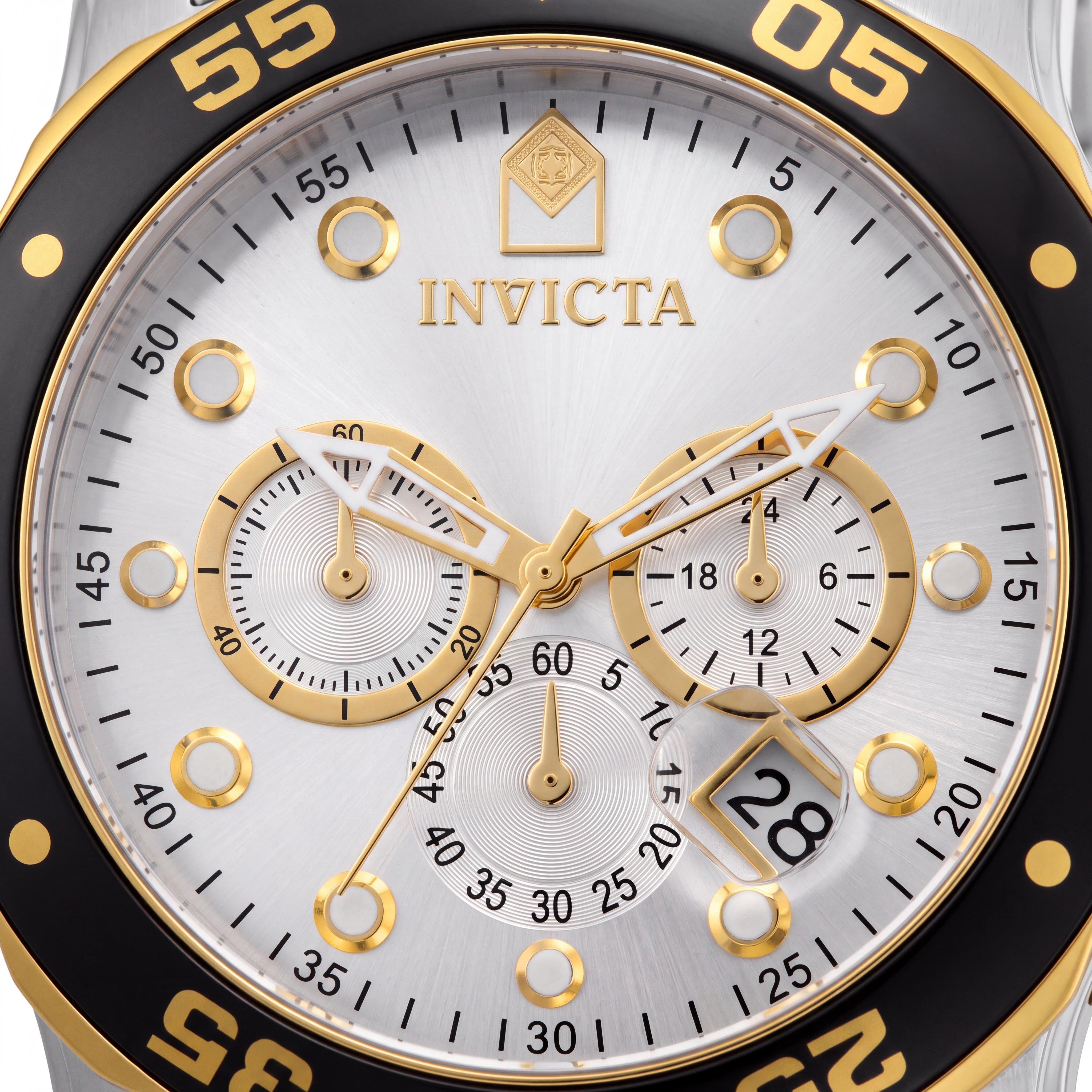 Invicta Men's Diver Quartz Chronograph Stainless Steel Watch Silver White 48mm, Photo 2