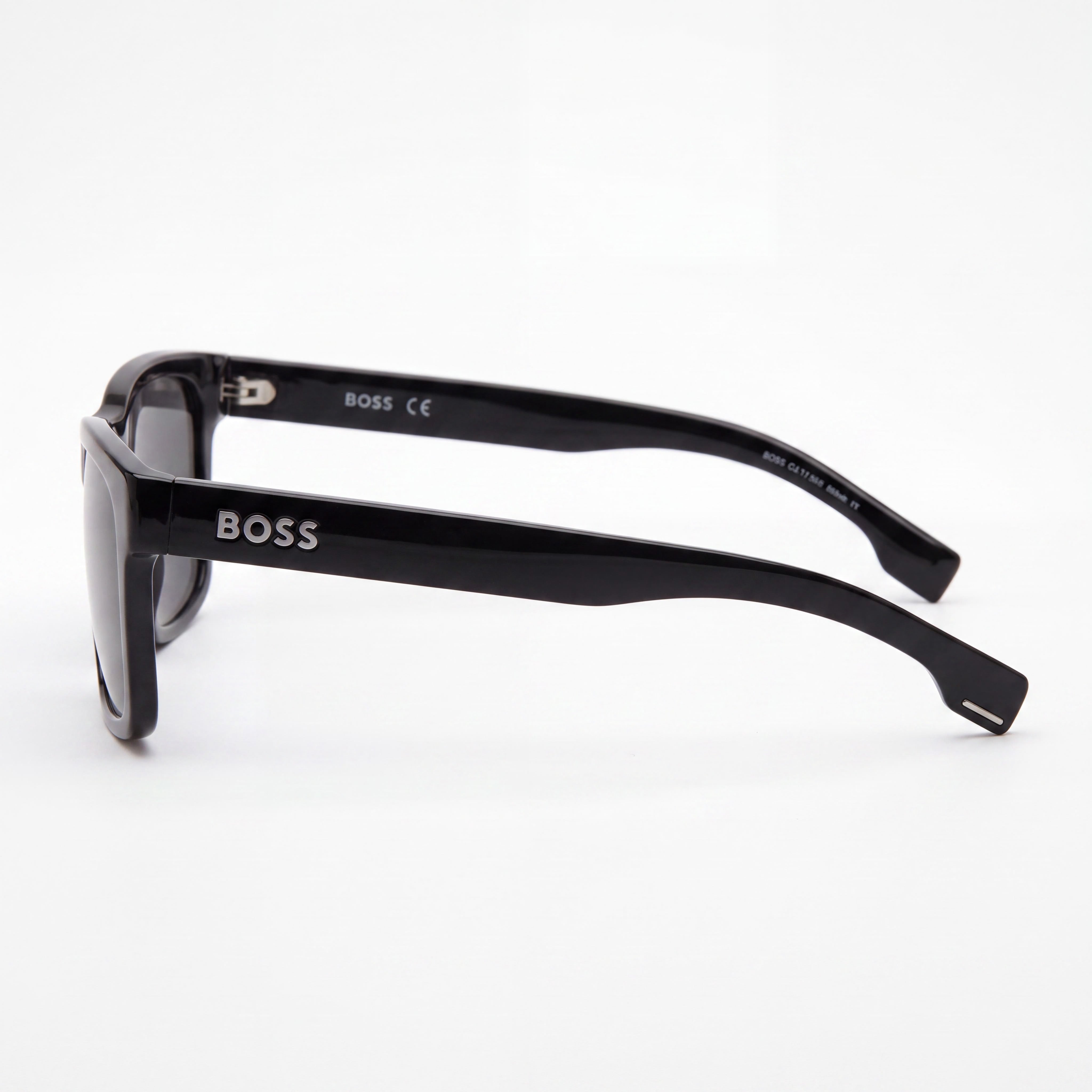 Hugo Boss Classic BOSS 1569/S Men's Black Grey Injection Propionate Grey Lenses UV Protected Sunglasses 55mm, Photo 3