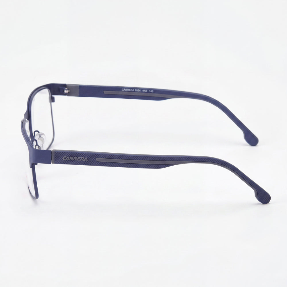 Carrera 8884 Gafas Unisex con Montura de Acero Aleado Azul Gris Mate y Lentes de Policarbonato, Ancho de Lente 55mm