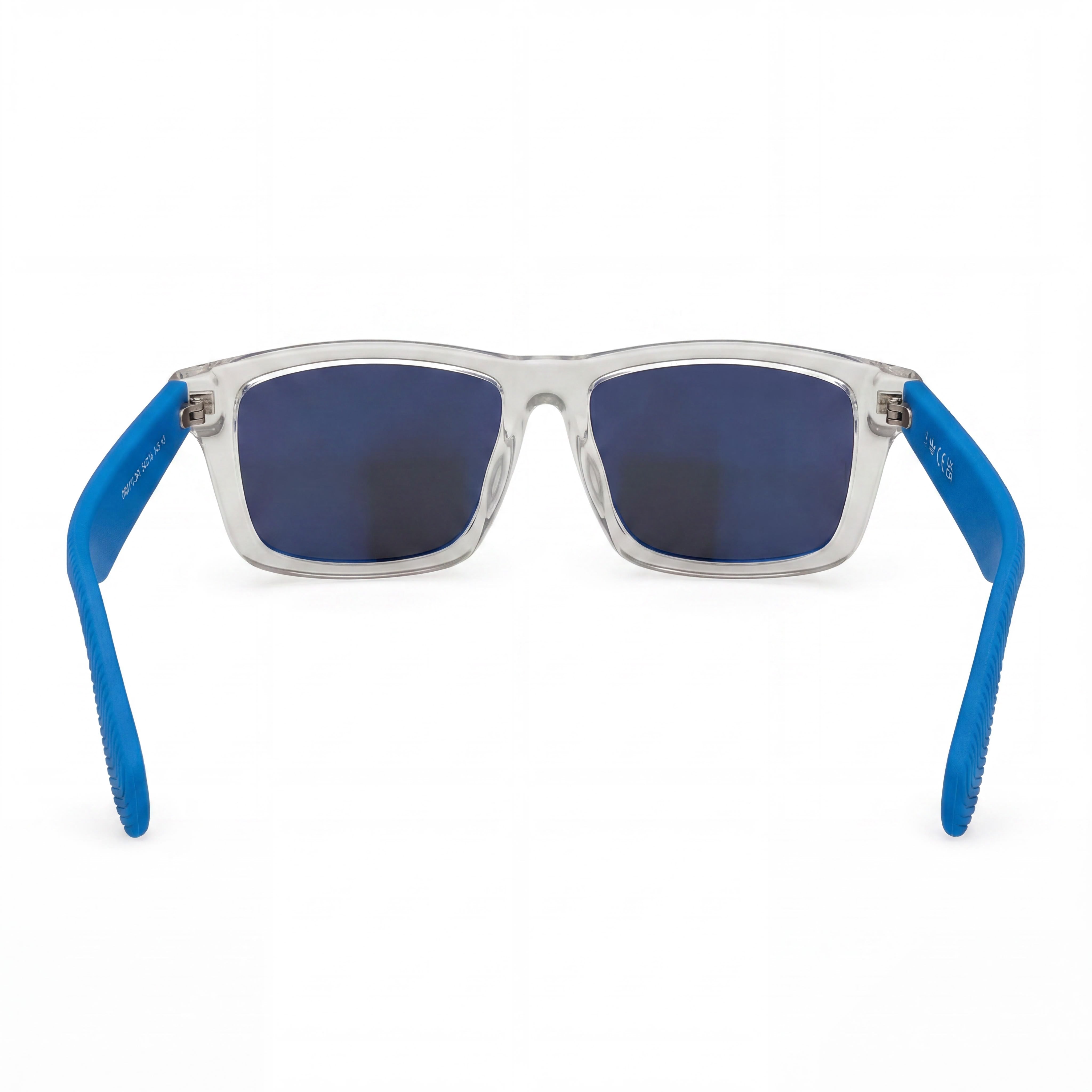 adidas Modern Men's Crystal Plastic Frame Sunglasses with Blue Lenses and UV Protection, 54mm Lens Width, Photo 4