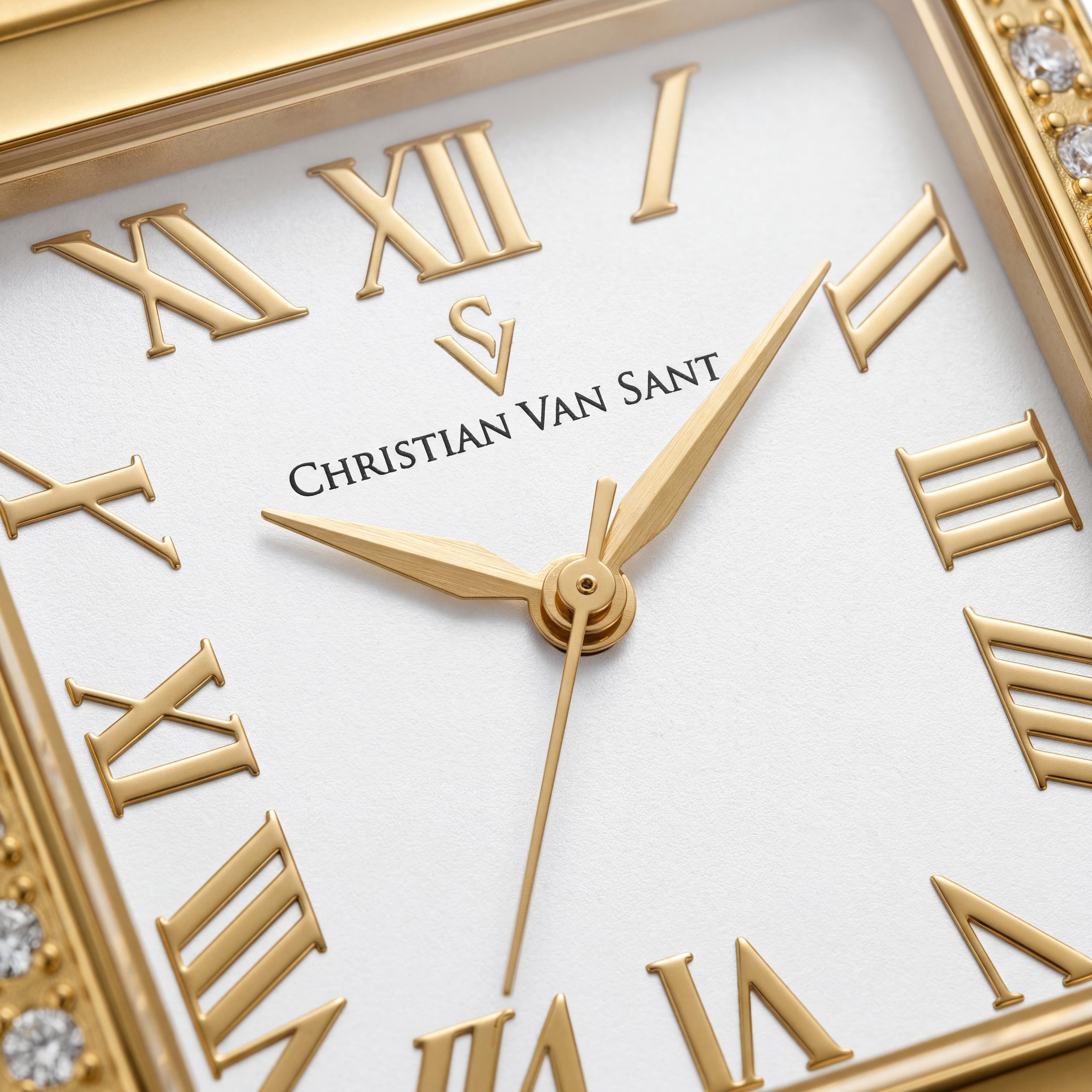 Christian Van Sant CV1286 Women's Quartz Watch with Gold-Tone Stainless Steel Case & Bracelet, White Dial, Mineral Crystal, Photo 2