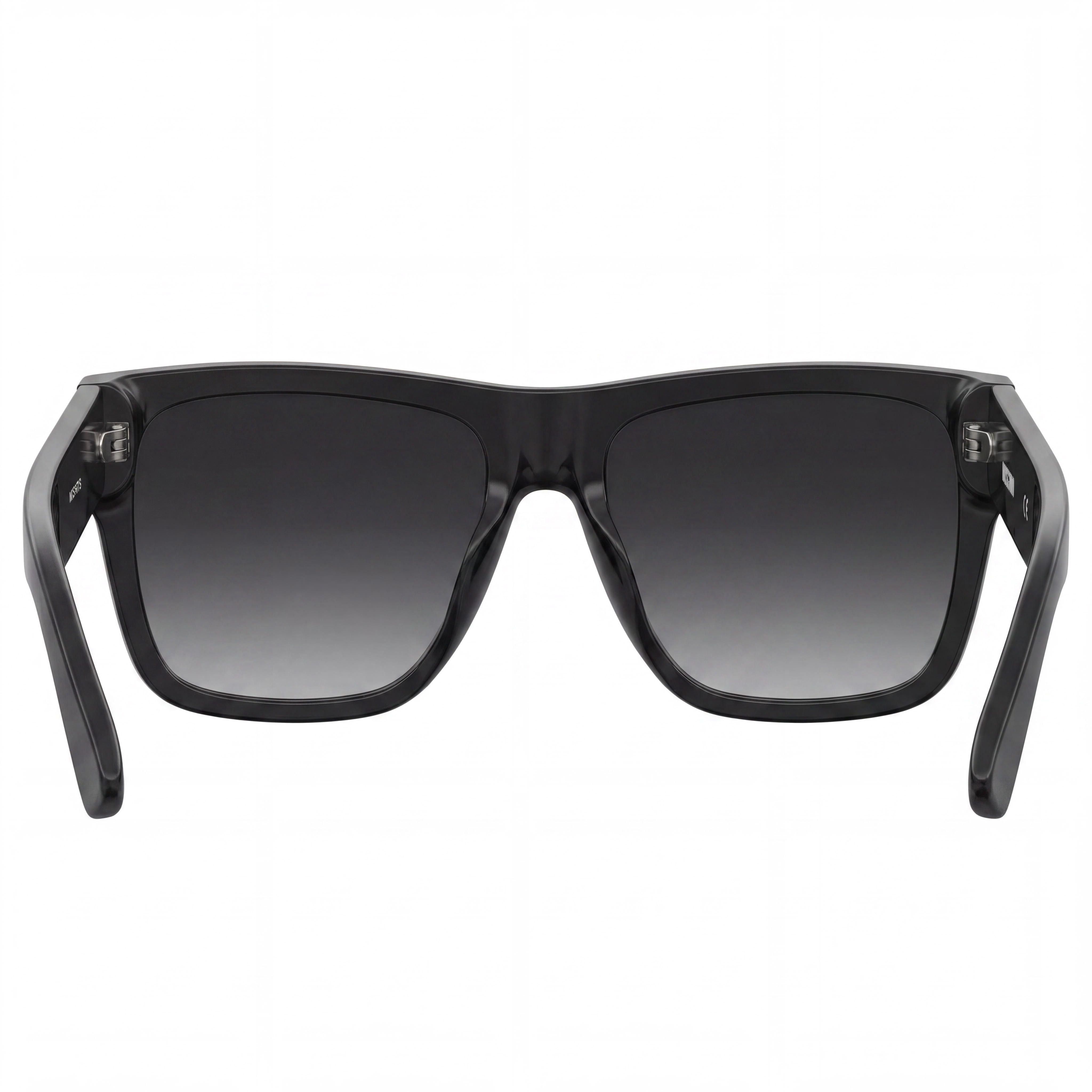 Gafas de sol rectangulares de acetato negro para mujer Moschino Moderno, con lentes grises sombreadas con protección UV 57-17-145, Photo 4