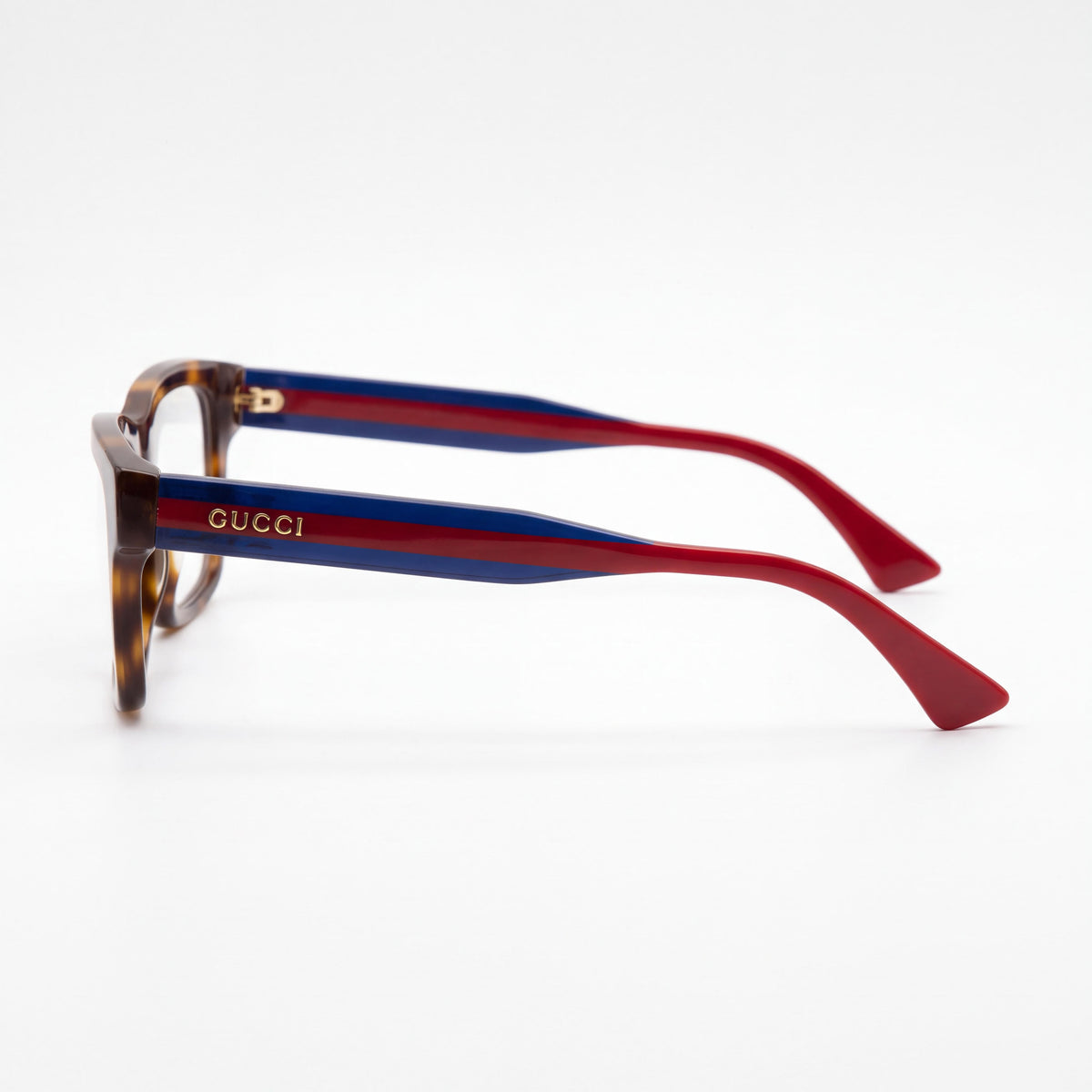 Gucci 1865o-008 Unisex Classic Acetate Frame Eyeglasses Havana, Transparent, Blue, 54mm Non-, Photo 3