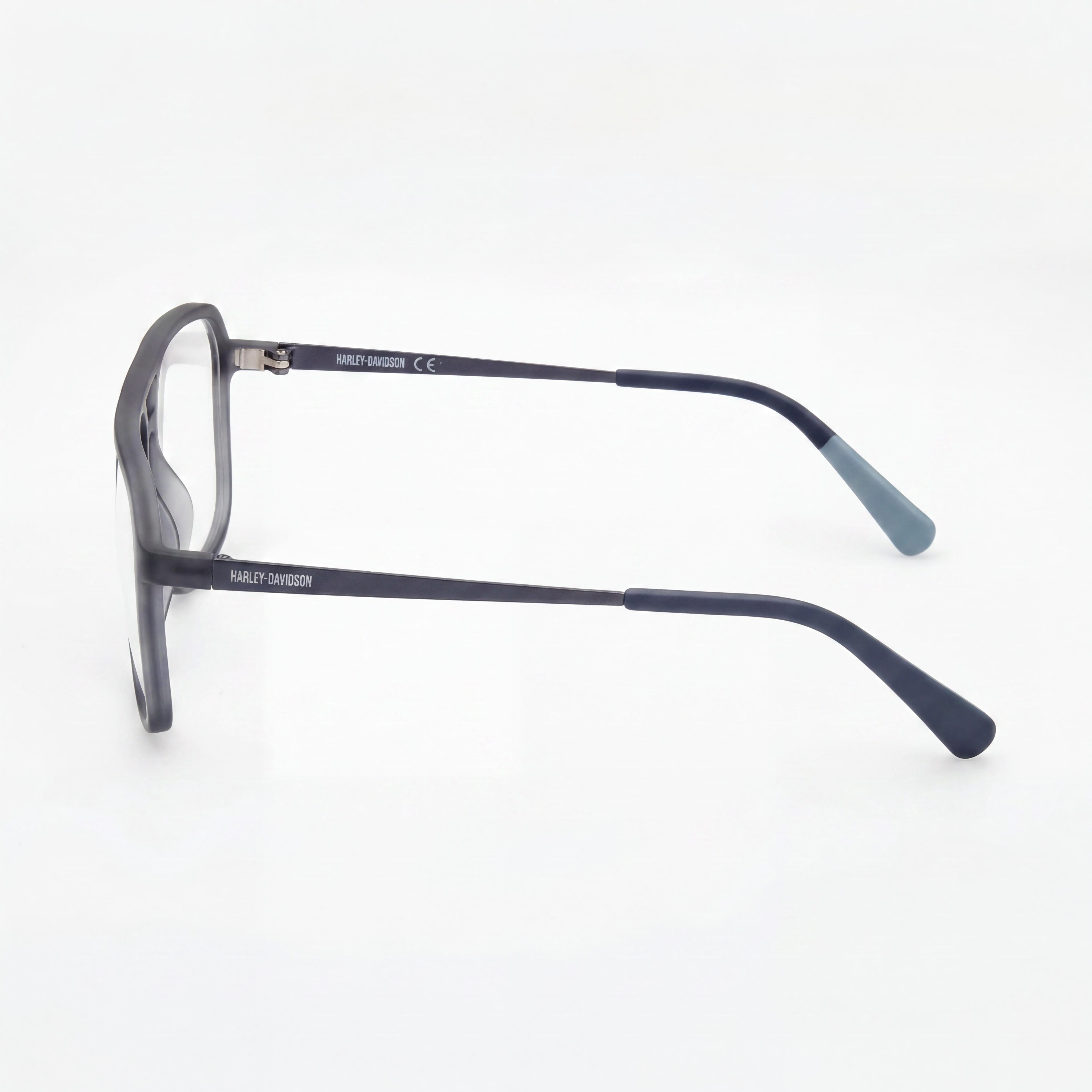 Harley-Davidson Men's Matte Blue Optical Eyeglasses Frames, Prescription Ready with Clear Demo Lenses, Photo 2