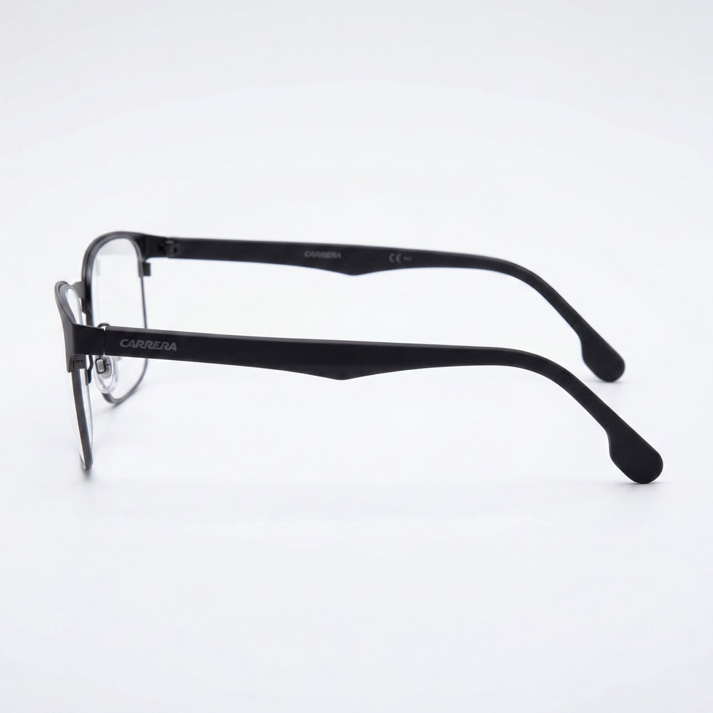 Carrera Carrera 138/V Gafas ópticas unisex con montura rectangular de metal negro mate, tamaño 54-17-150 mm