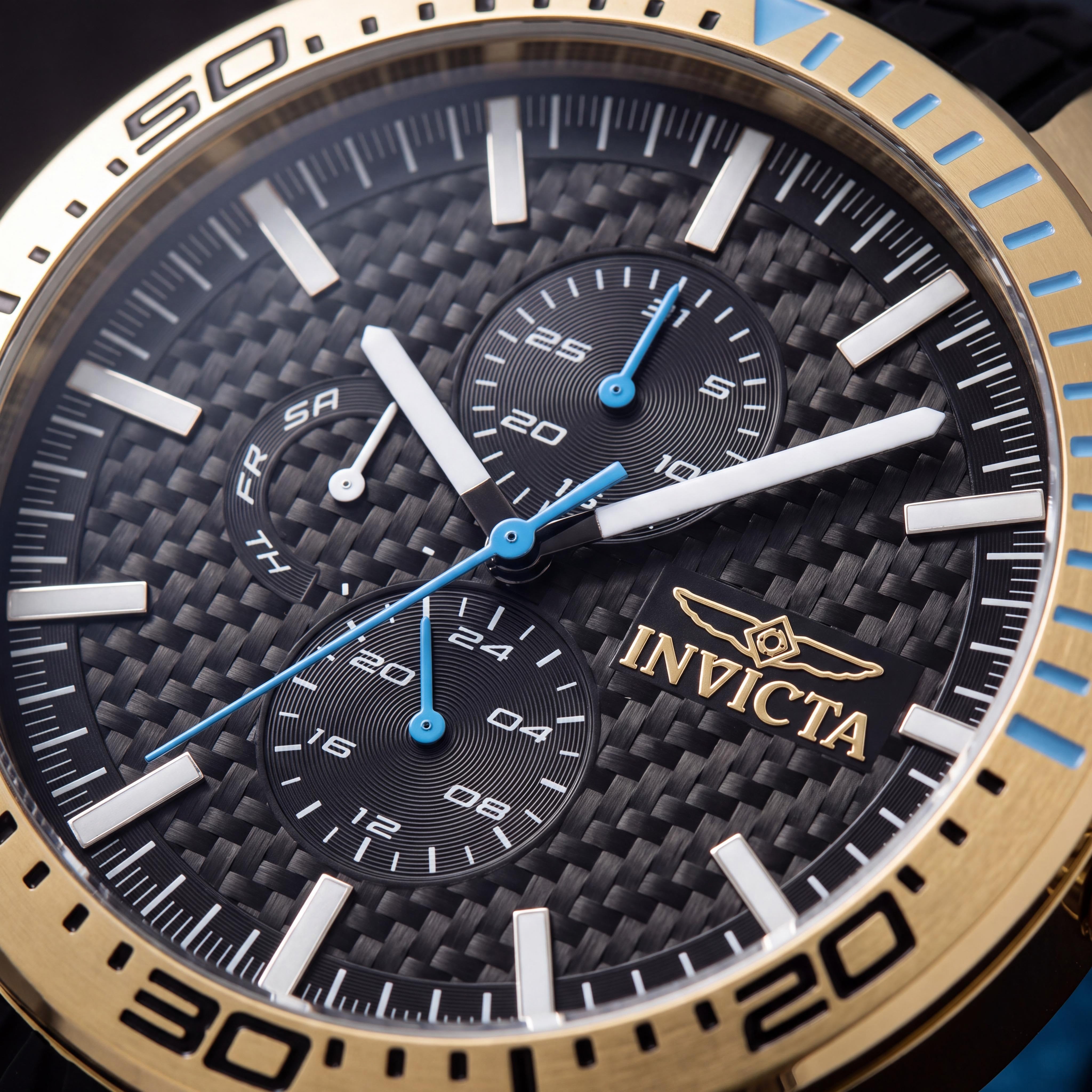 Invicta Racing 48874 Unisex Chronograph Quartz Watch, Gold Stainless Steel Case, 46mm, Photo 2
