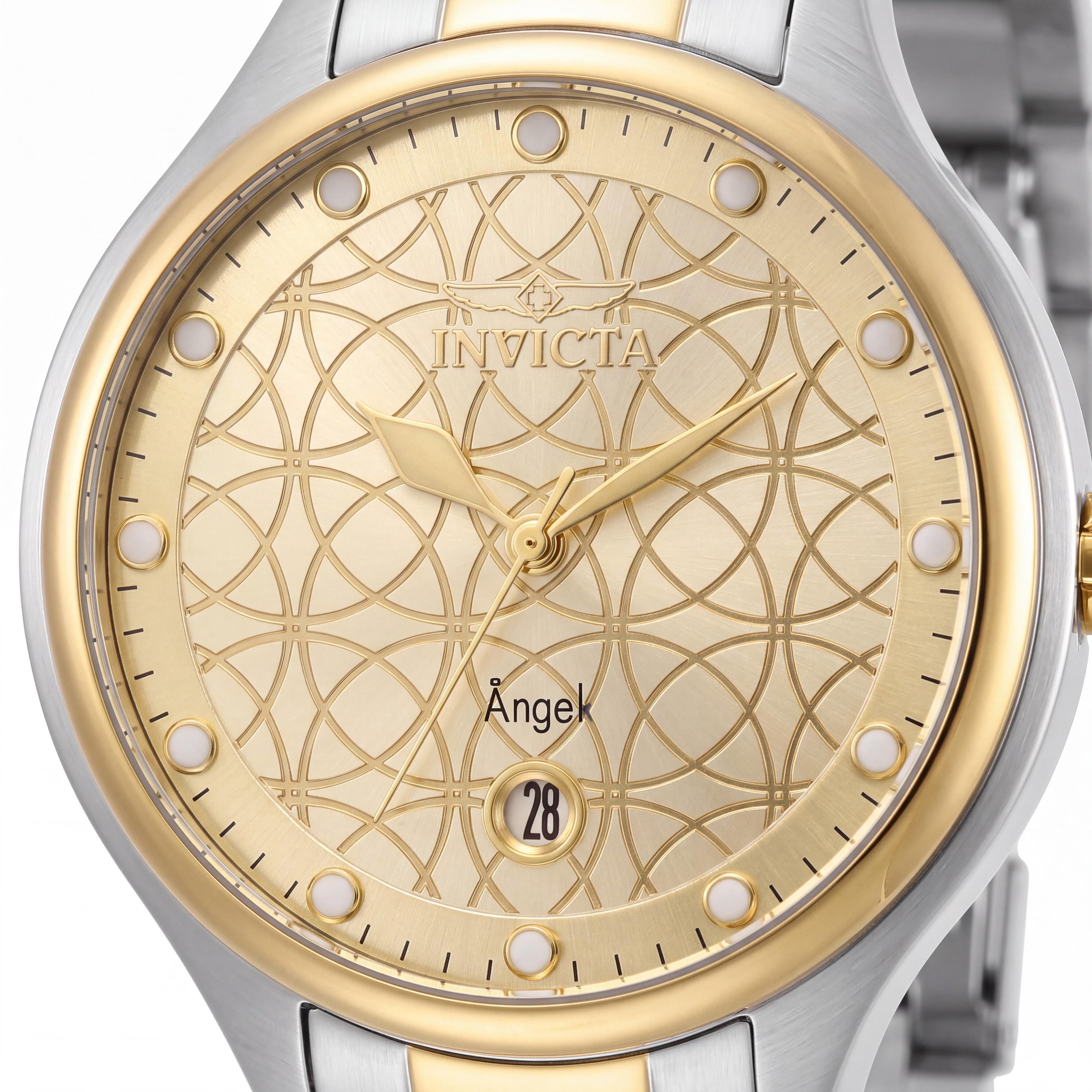 Invicta Angel 27435 Collection Women's Two Tone Rose Gold Stainless Steel Water Resistant Bracelet Watch 38mm, Photo 2