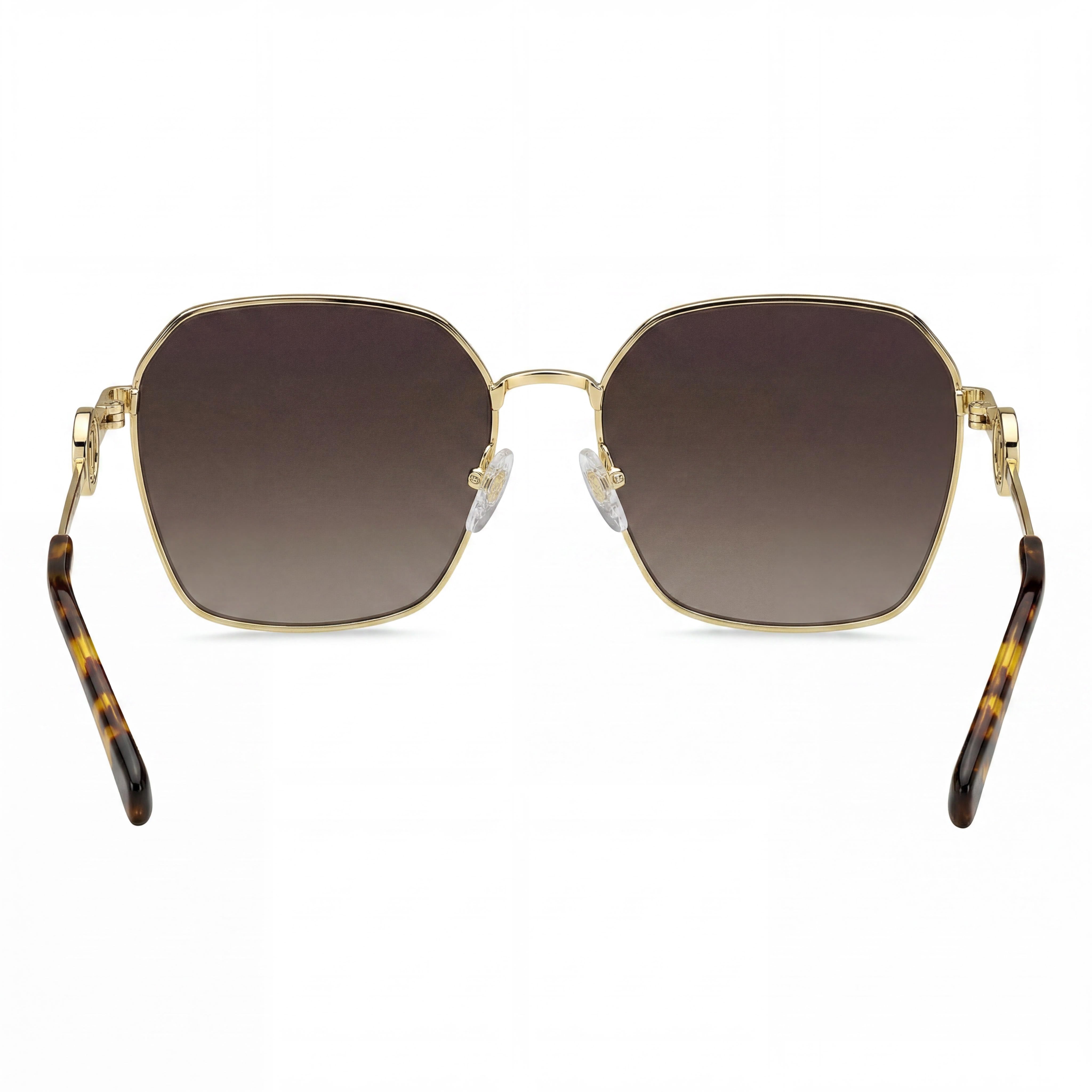 Marc Jacobs MARC 729/S Women's Casual Square Metal Sunglasses, Gold Havana Frame, Brown Shaded Polycarbonate Lens, 58mm, Photo 3