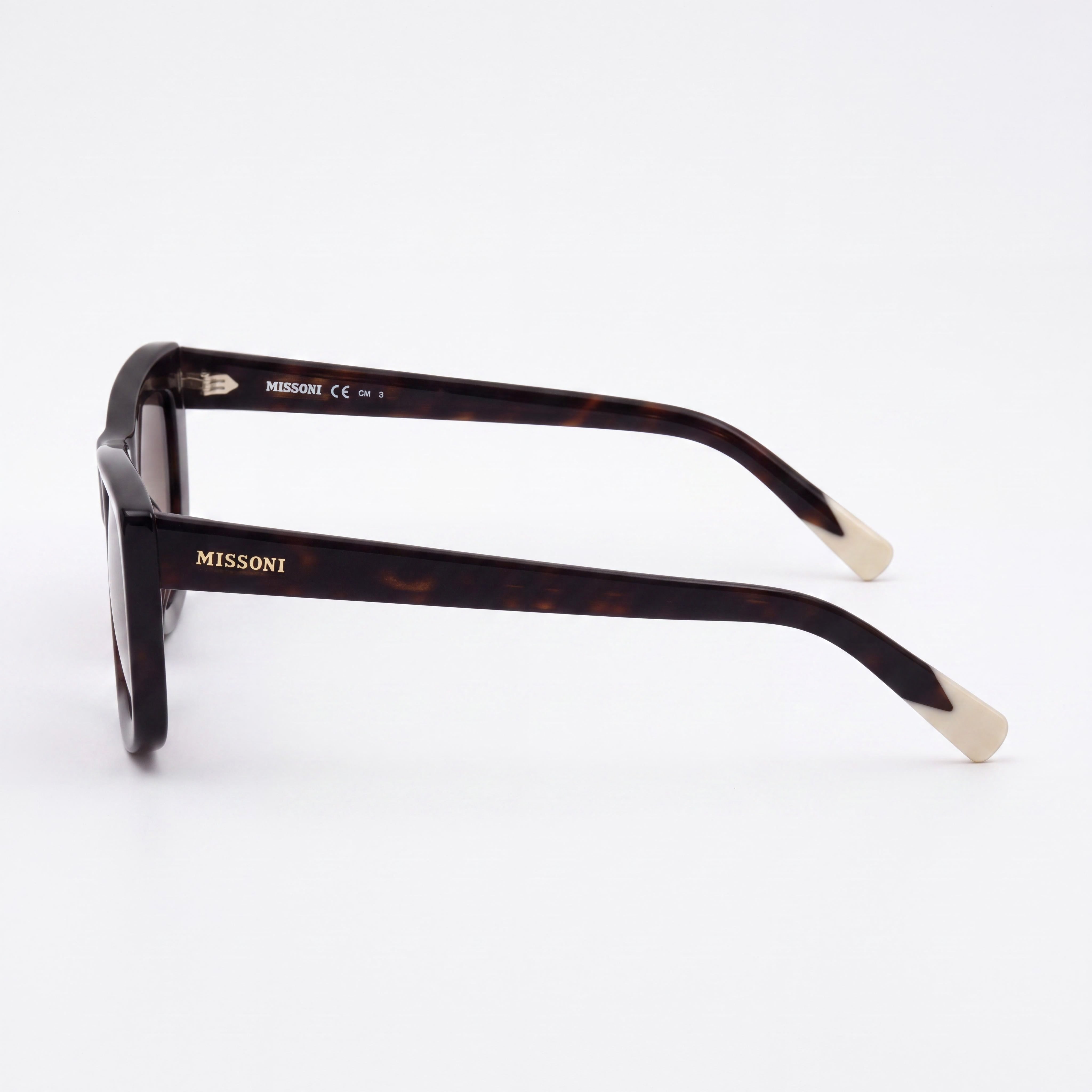 M Missoni Classic Women's Brown Horn Red/Brown Gradient Acetate UV Protection Non-Polarized Sunglasses 56mm, Photo 3