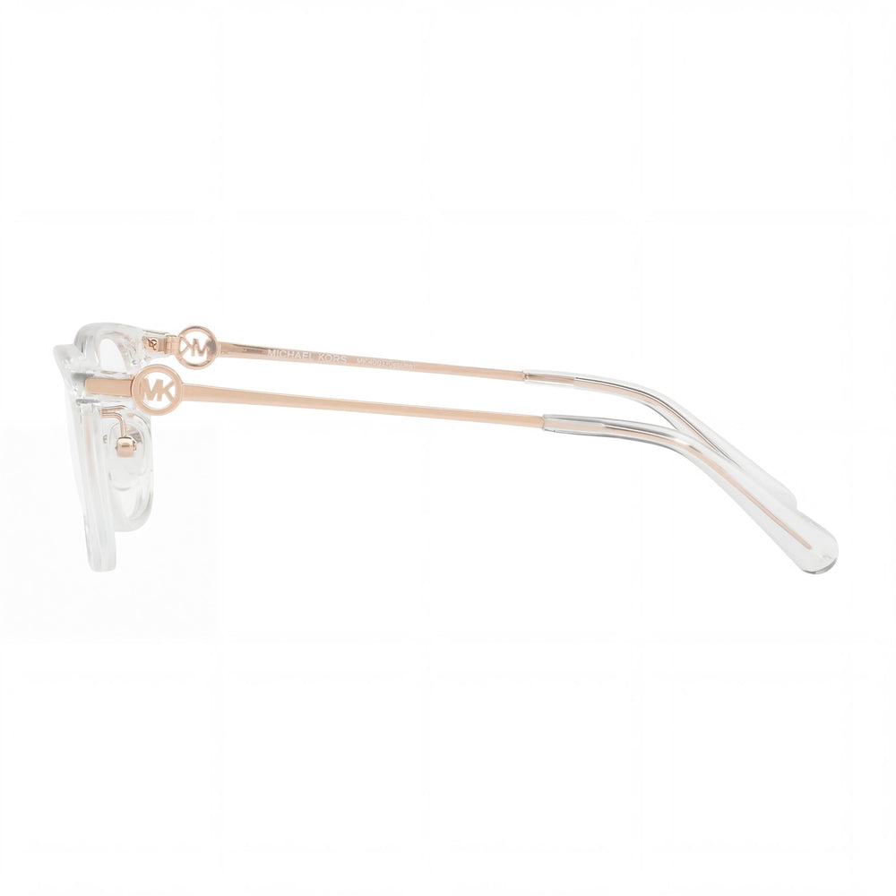 Michael Kors Captiva Mk4054 Women's Multicolour Crystal Clear Rectangle Plastic Frame Prescription Ready 52mm