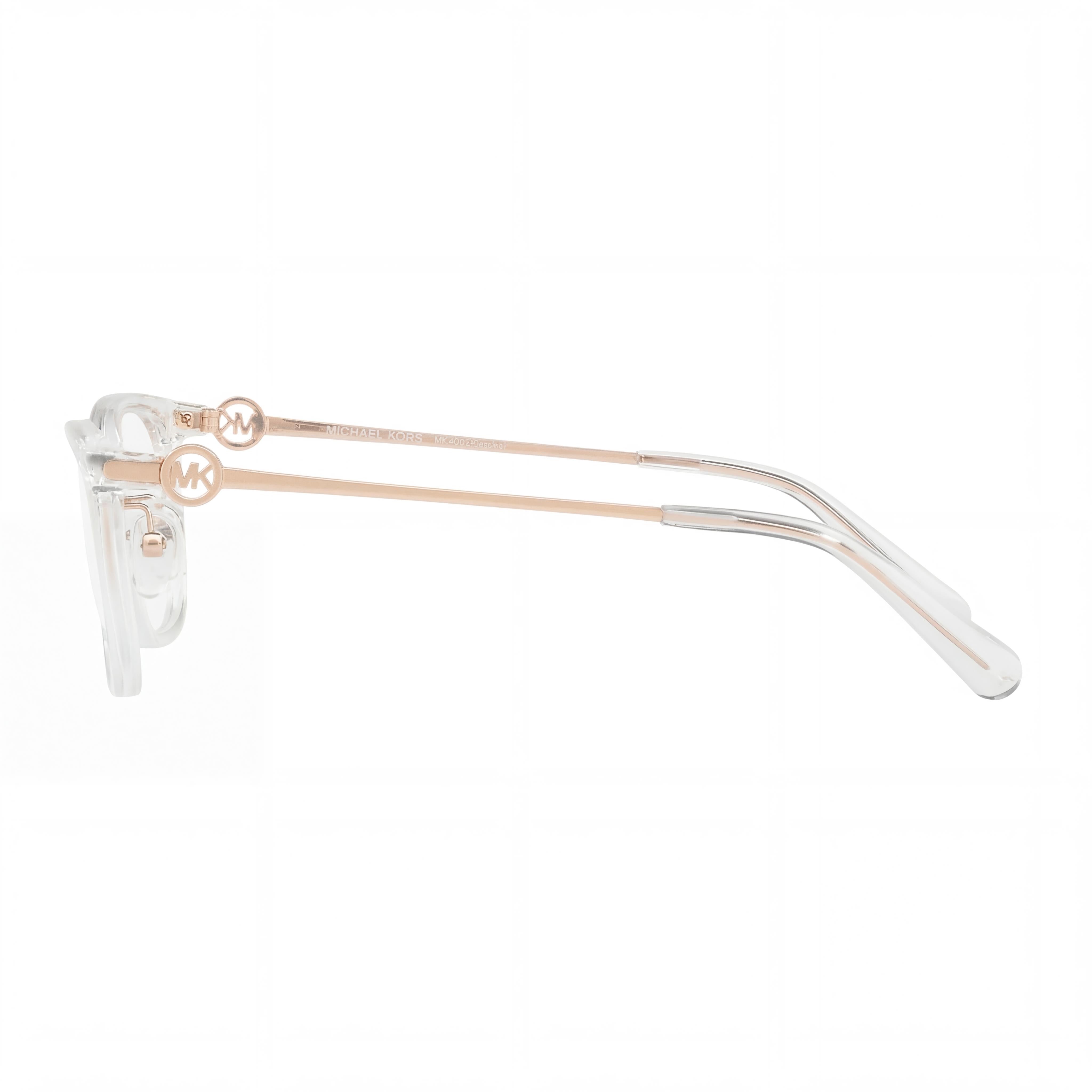 Michael Kors Captiva Mk4054 Gafas de Mujer Rectangulares de Plástico Multicolores con Cristales Transparentes Listas para Prescripción 52mm, Photo 3