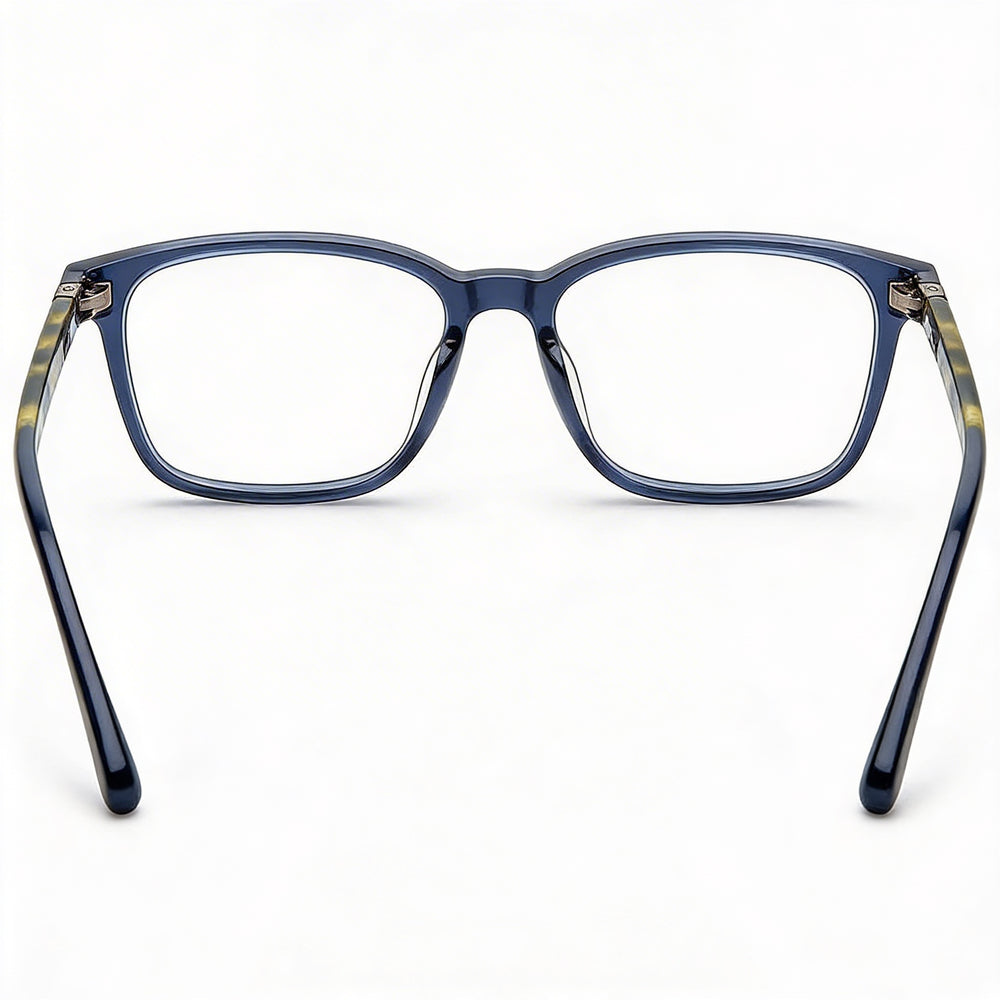 Rag & Bone RNB7016 Montura Óptica Negra para Hombre, Lista para Prescripción, con Lentes de Demostración de Plástico, Ancho de Lente de 53 mm