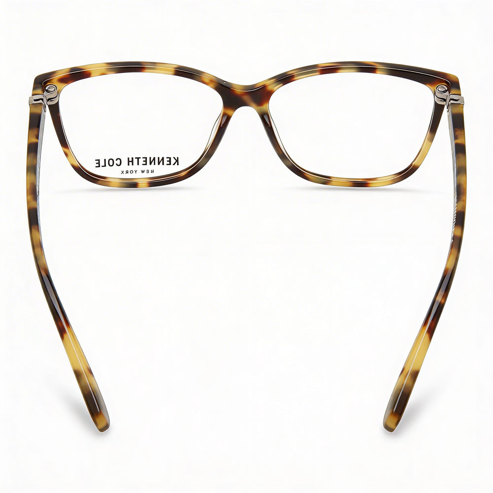 Gafas Kenneth Cole New York Kc0335 con montura de plástico y lentes transparentes para hombre, color rubio habano, 54-14-140 mm