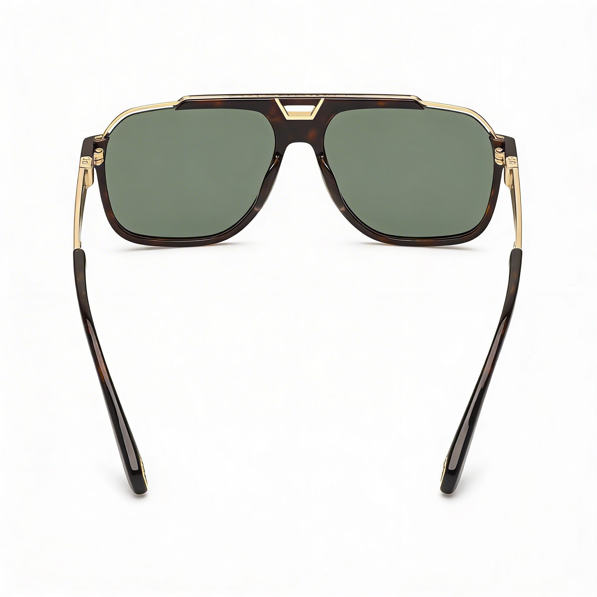 Philipp Plein Spp046v Men's Acetate Dark Havana Sunglasses with Green Nylon Bio Based UV Lenses 61mm, Photo 3