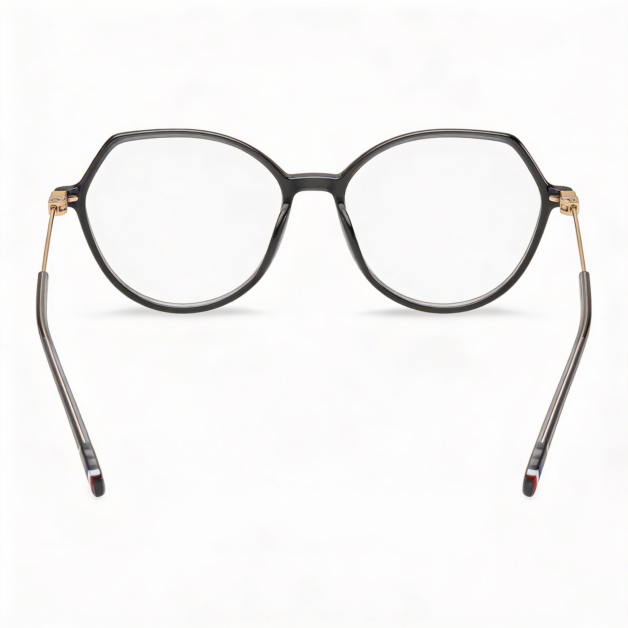Tommy Hilfiger Round Geometrical Women's Gray POLYAMIDE INJ-GRIL. Frame Clear Lens Eyeglasses 54-16-140mm, Photo 4