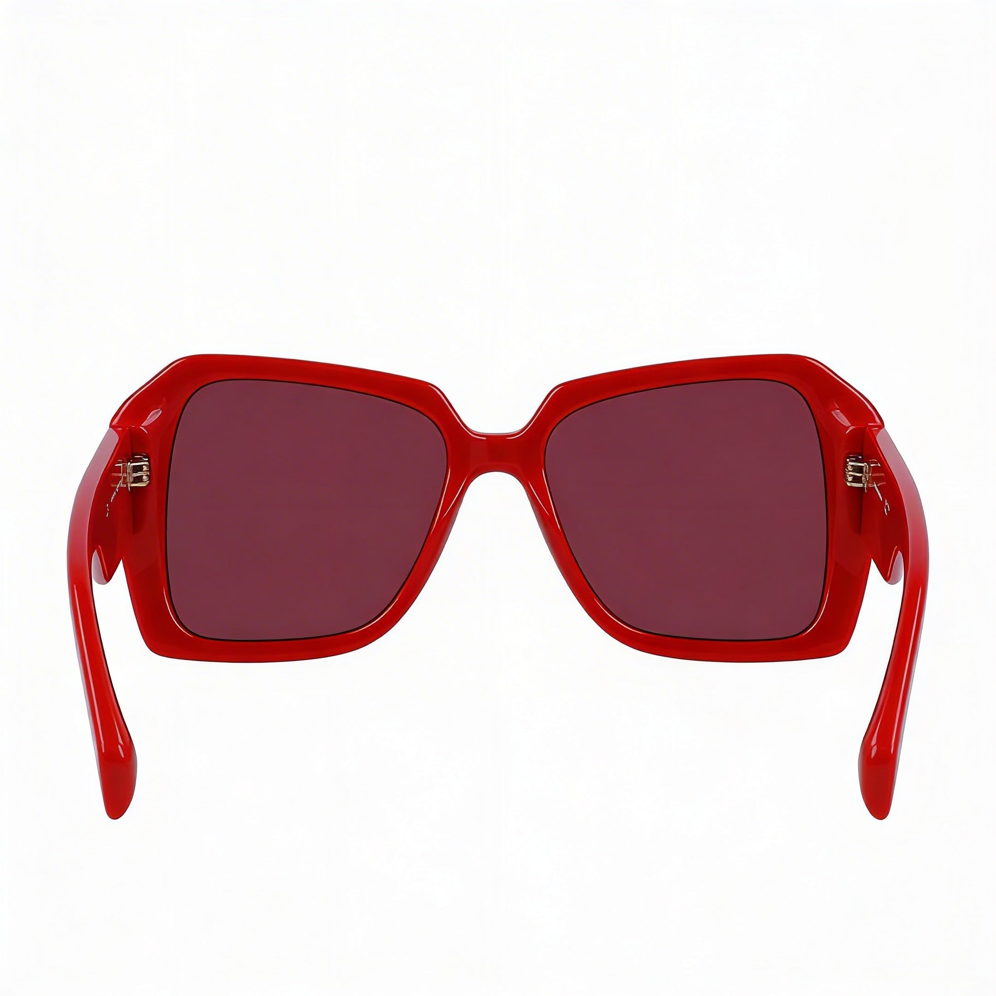 KARL LAGERFELD Kl6140s Gafas de sol cuadradas con protección UV inyectada para mujer, lentes color vino sólido gris metalizado, 53 mm, Photo 2