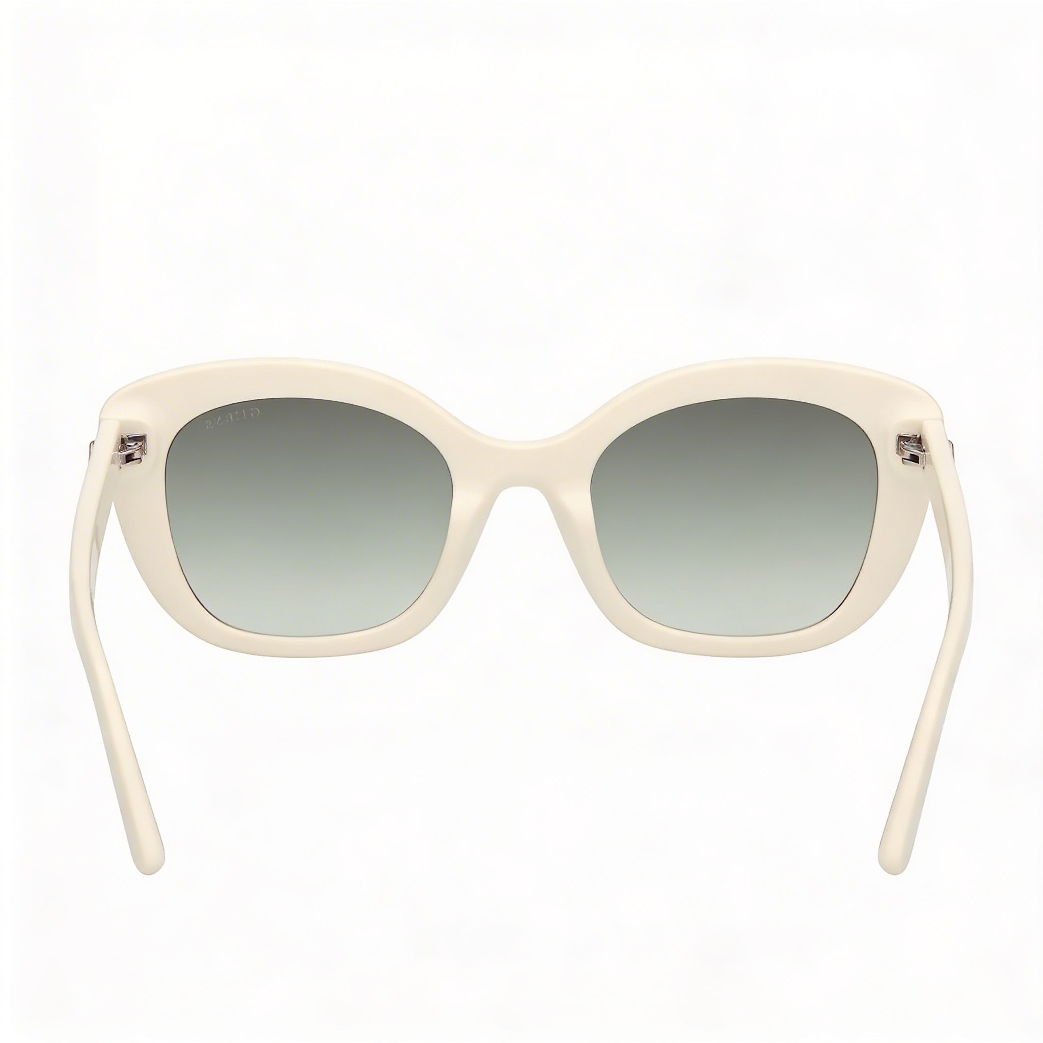 GUESS Bubble Gafas de Sol Plásticas Ojo de Gato Mujer Montura Blanca Brillante Lentes Verdes Degradados Protección UV 51mm, Photo 2