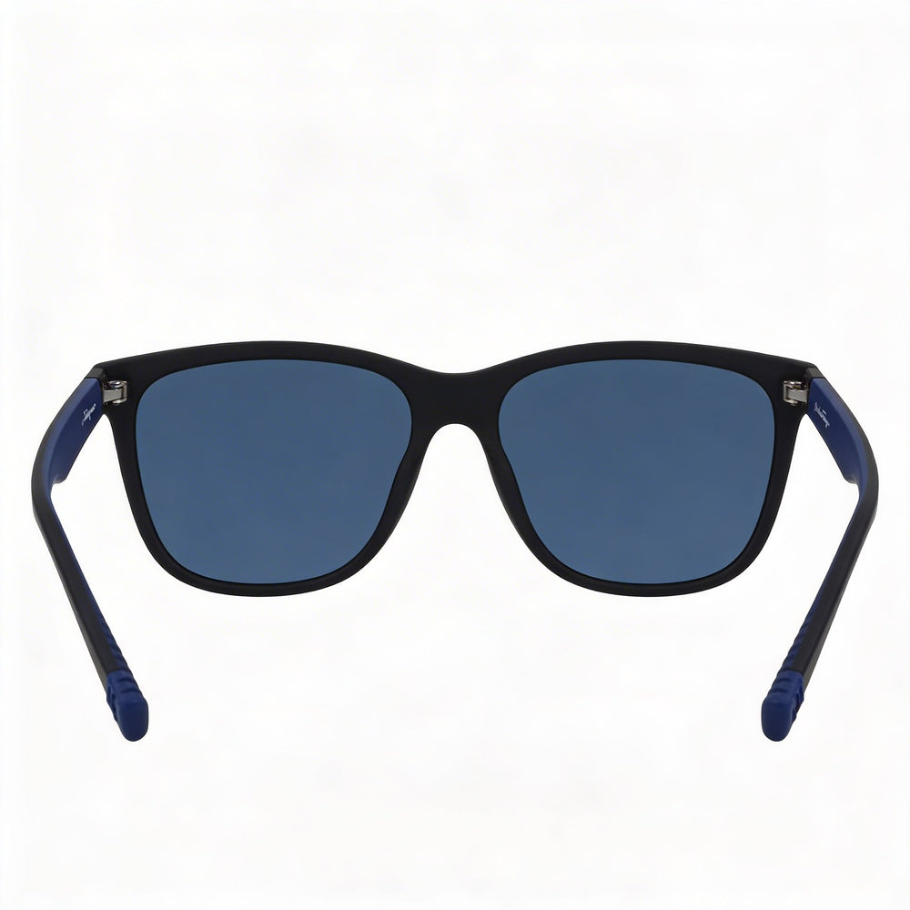 Salvatore Ferragamo SF998S Unisex Modified Rectangle Matte Black Blue 100% UV Sunglasses 57mm
