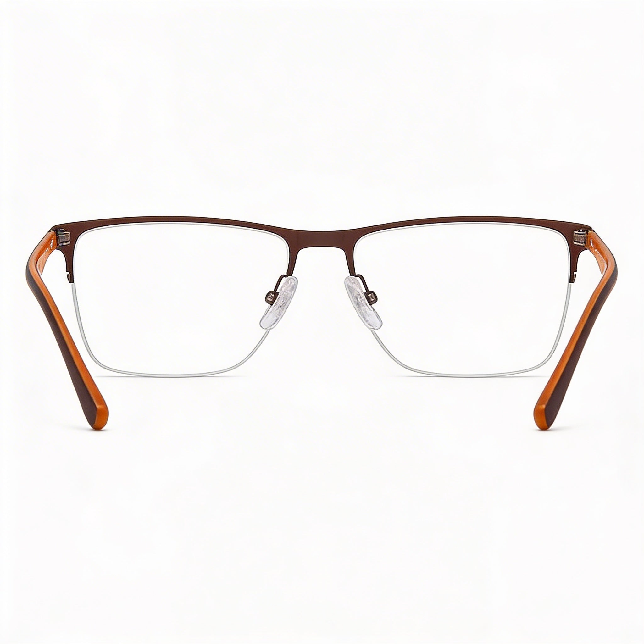 Police Modern Unisex Metal Frame Sunglasses, Brown Transparent Orange / Shiny Dark Brown Lenses, 53mm, Photo 2