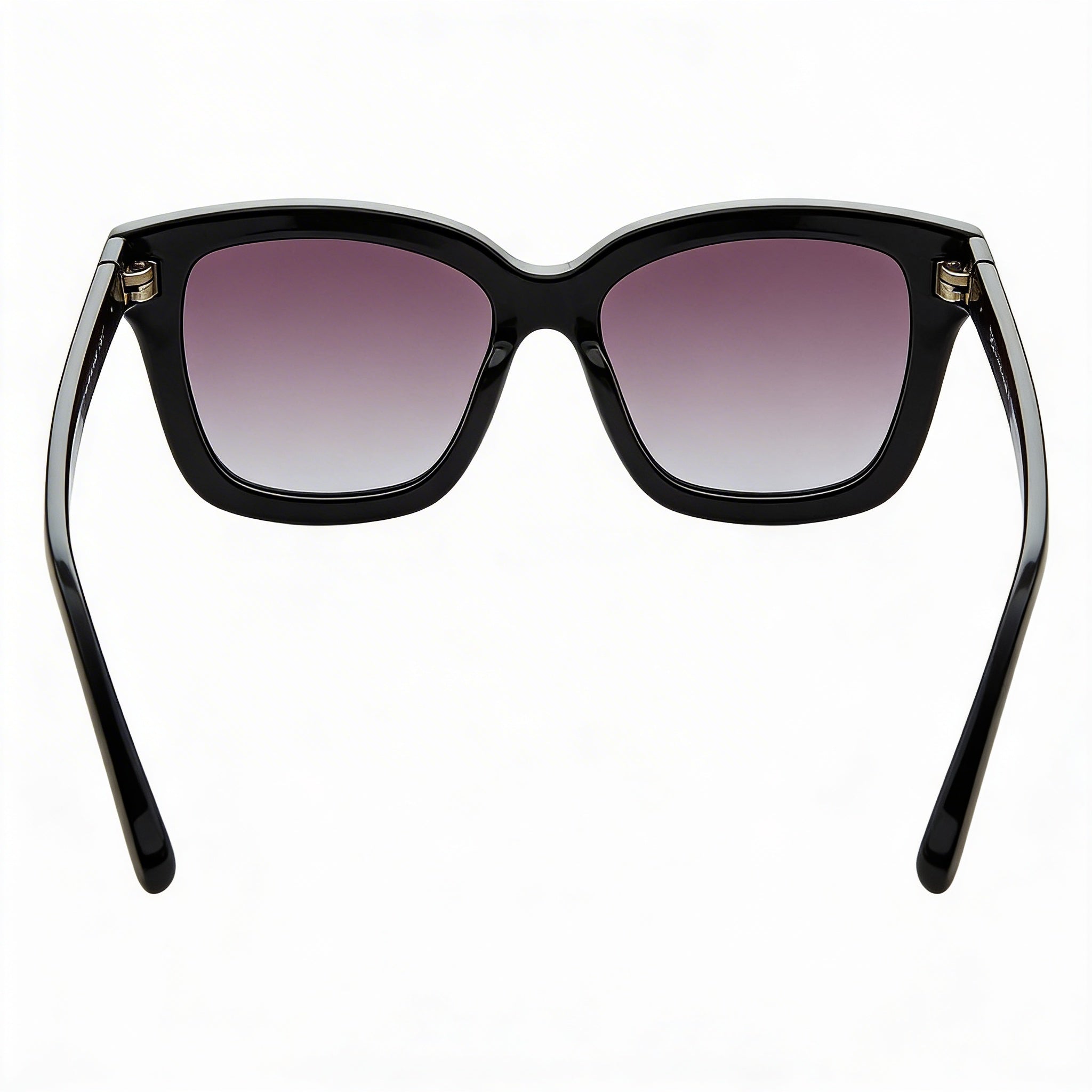 Ferragamo SF955S Women's Square Black Gold Plastic Frame Grey Gradient 100% UV Sunglasses 53mm, Photo 4