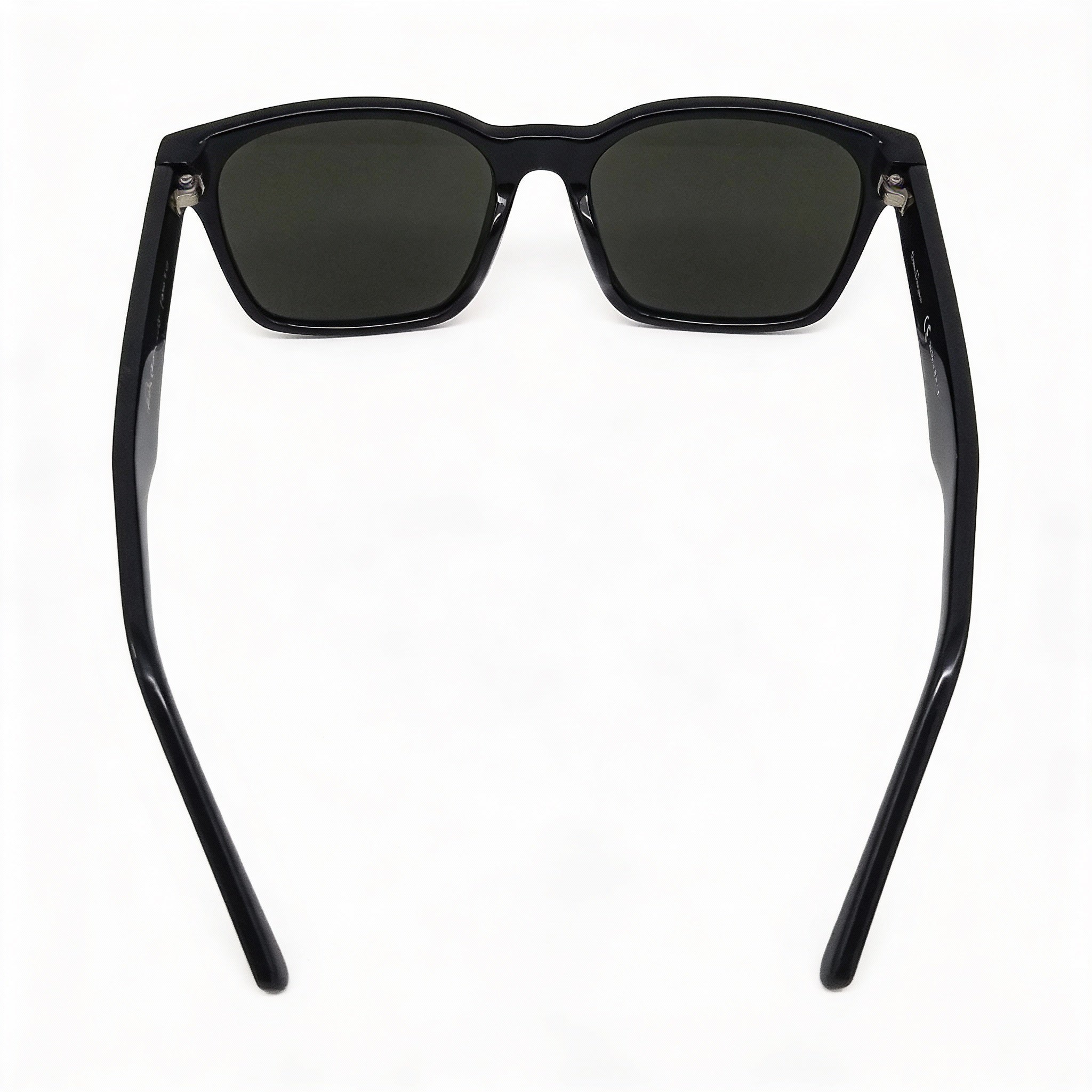Salvatore Ferragamo SF959S Unisex Square Plastic Black Silver Frame Green Non-Polarized 100% UV Lenses 55mm, Photo 3