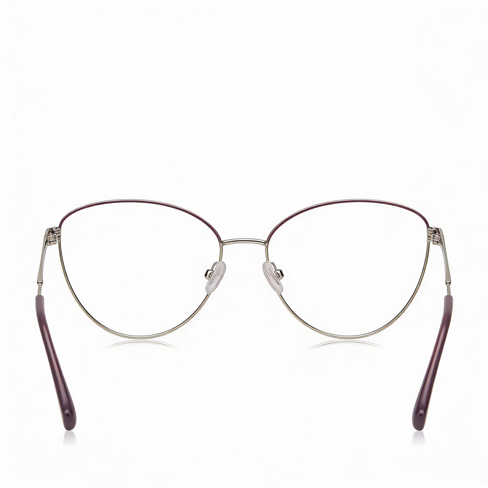 Gafas de sol MAX &CO Modern MO5006 para mujer con montura de metal paladio brillante y lentes de plástico transparente, 54-15-140