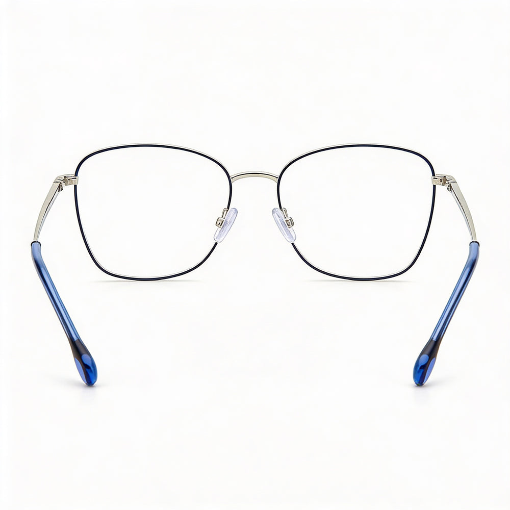Gafas unisex modernas Isabel Marant con montura azul plateada y construcción de acero aleado, ancho de lente de 54 mm
