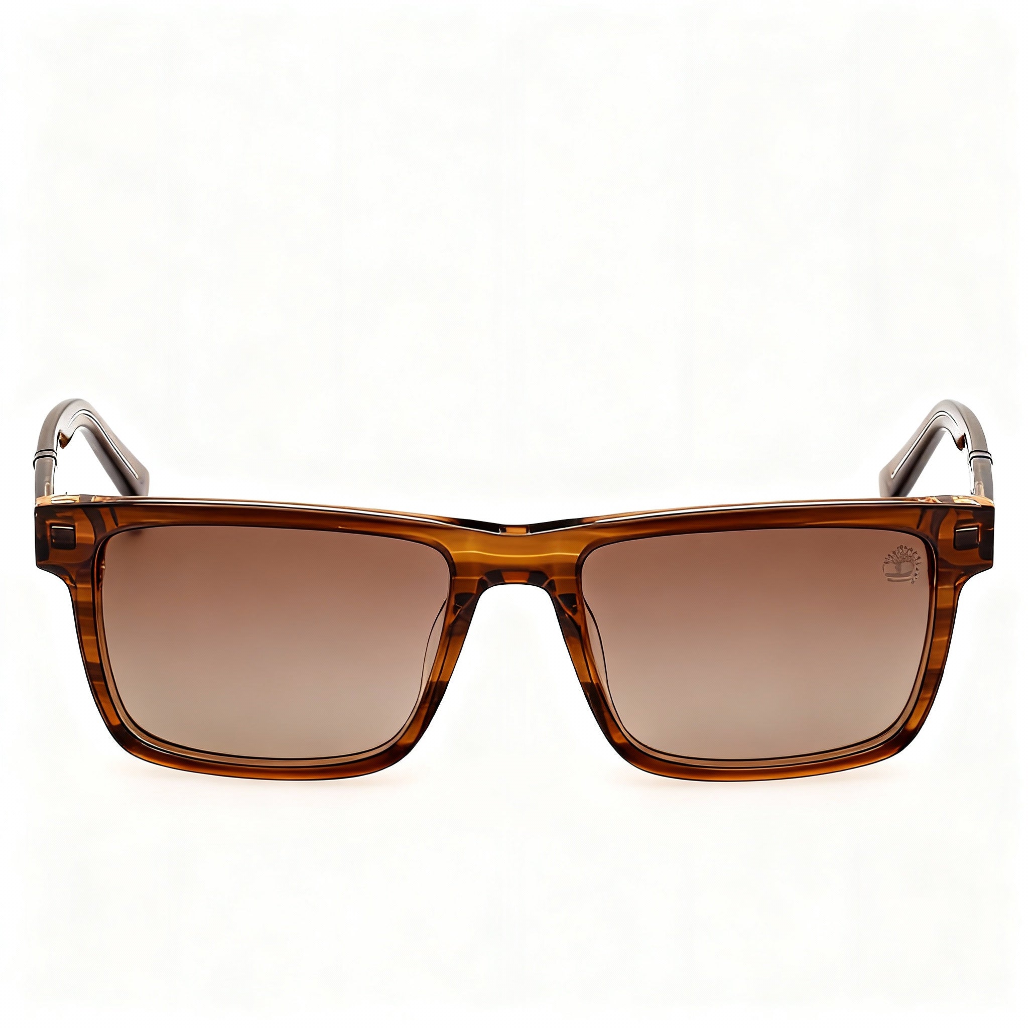 Timberland TB00020 Men's Rectangular Acetate Frame Dark Brown Horn Polarized Brown Sunglasses 55mm, Photo 4