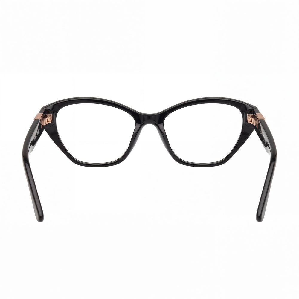 GUESS 50162 Women's Eyewear featuring Shiny Black Frame and Multicolor Polycarbonate Lenses 49-16-135mm