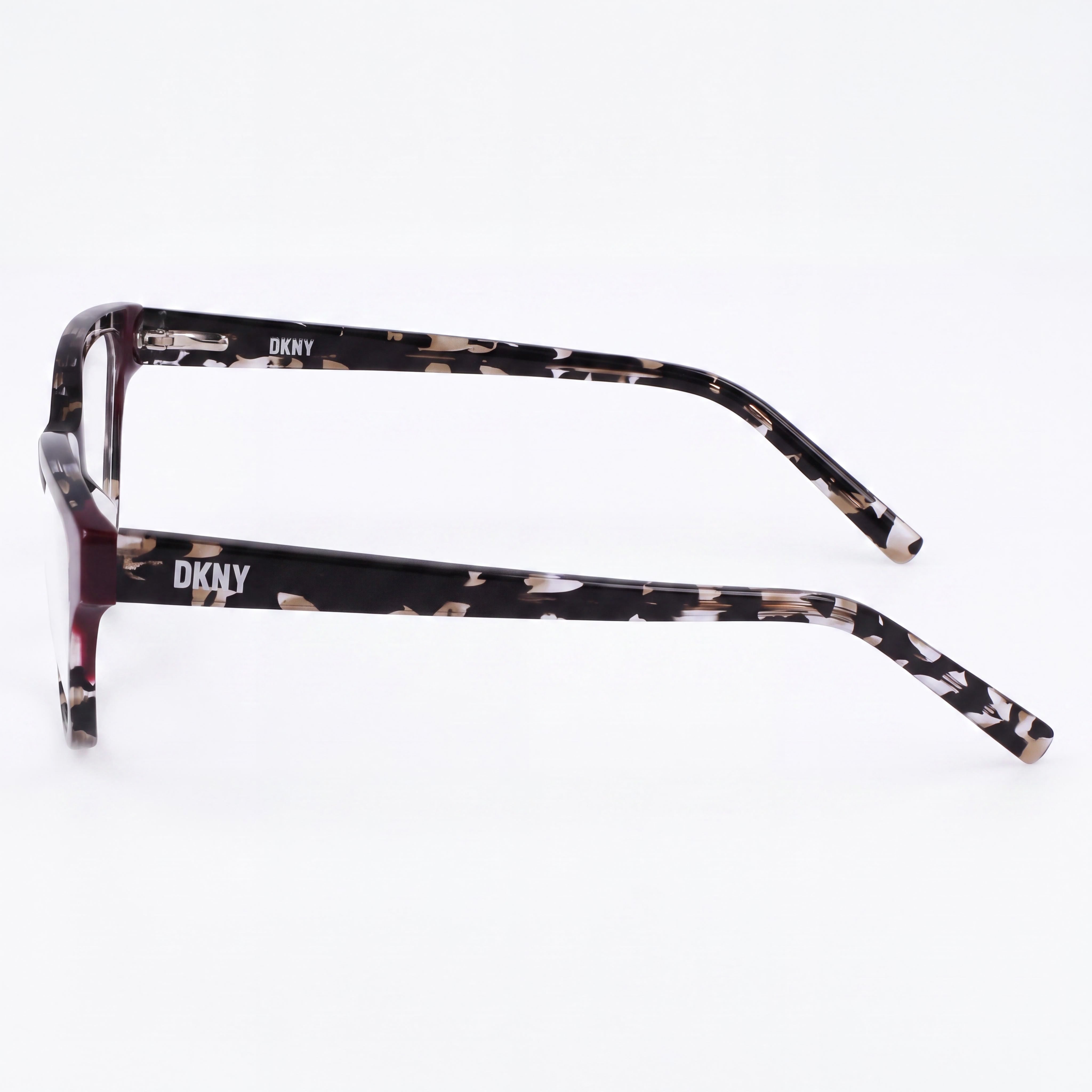 DKNY Gafas clásicas de acetato para mujer con lentes de policarbonato, color Black Tortoise Plum, 53 mm de ancho de lente, Photo 2