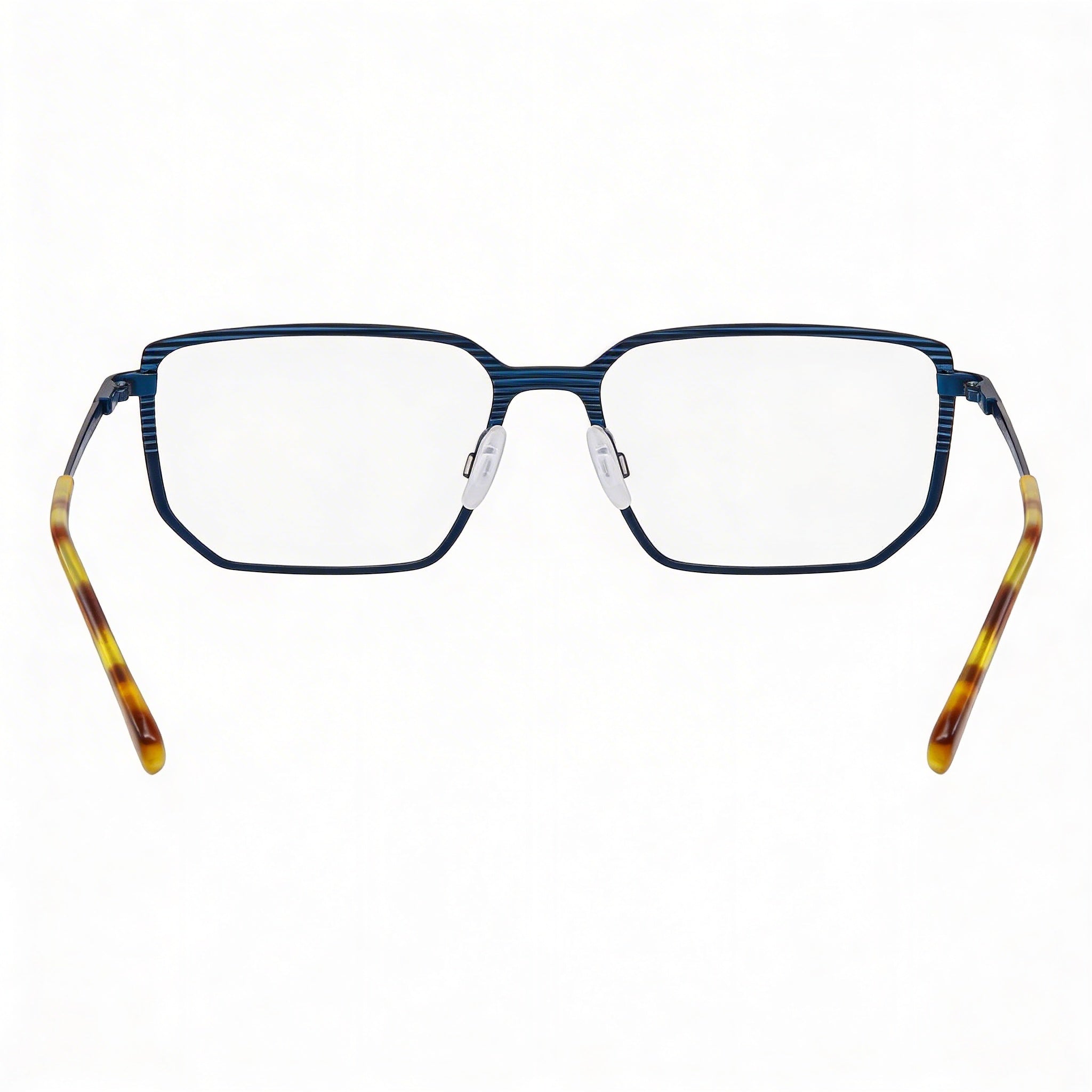 MCALLISTER Mc4531 Men's Navy Metal Frame Clear Polycarbonate Lens Eyewear 55mm Lens Width, Photo 3