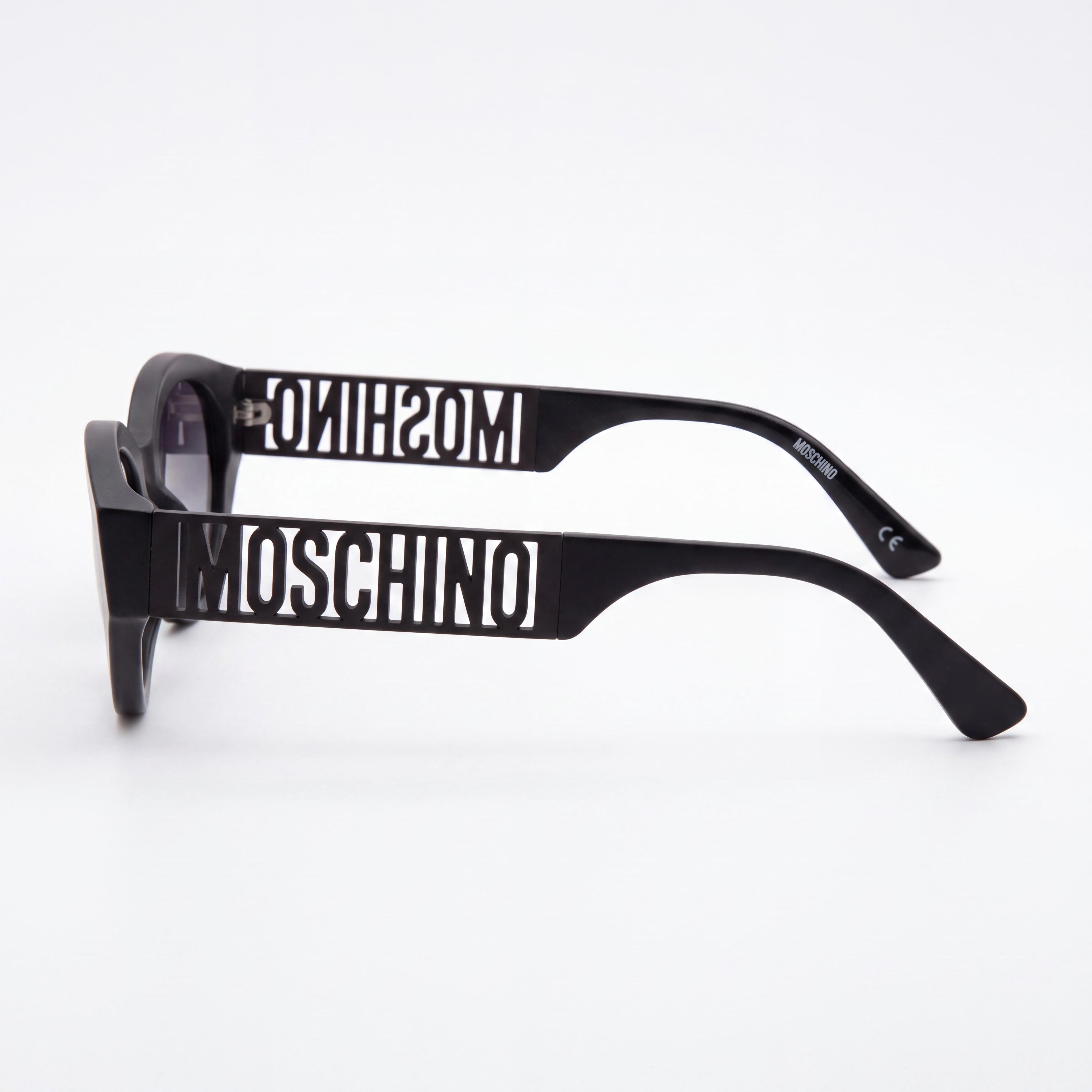 Moschino Casual Women's Black Acetate Frame Sunglasses with Non-Polarized Dark Grey Shaded Lenses 51mm, Photo 2