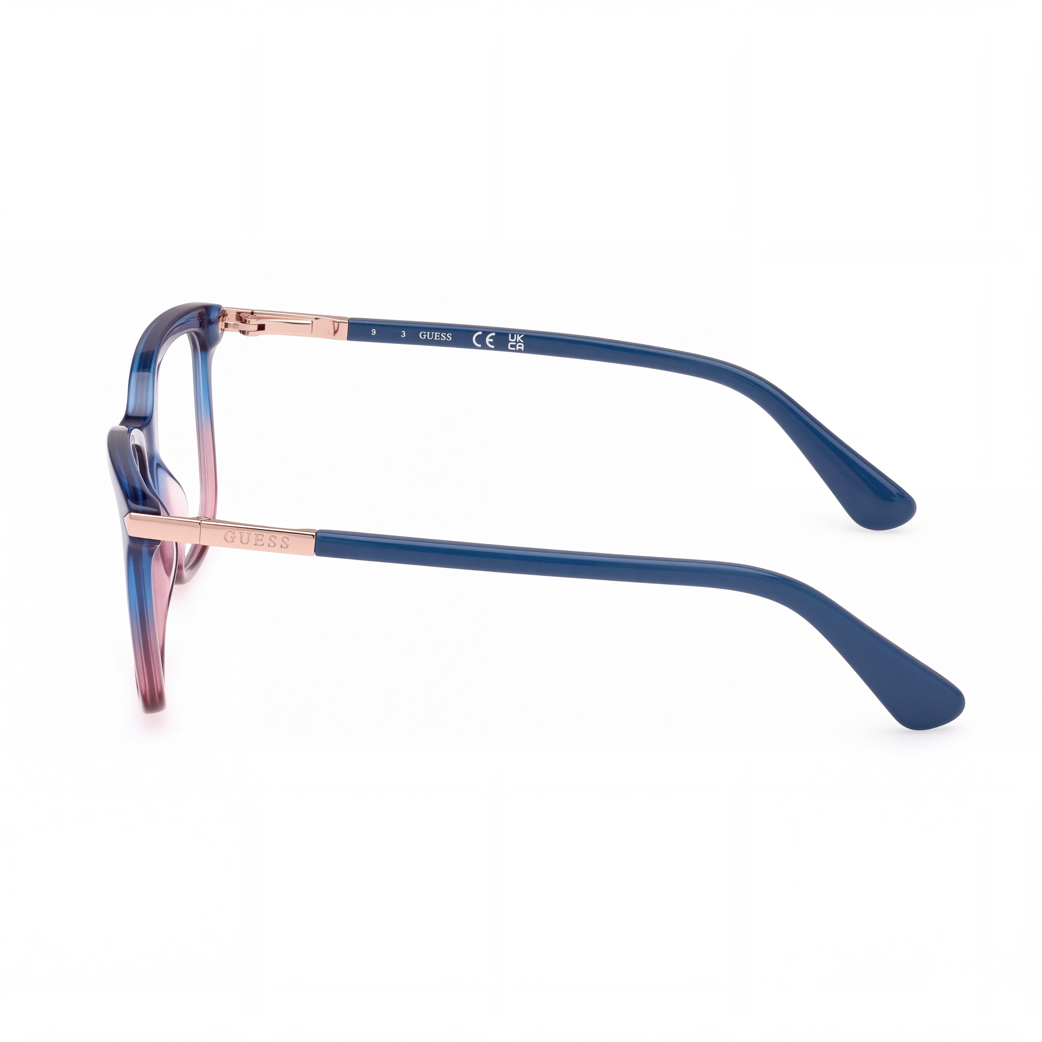 GUESS Gu2880 Women's Blue Plastic Optical Eyeglasses with Transparent Polycarbonate Lenses (140-15-41), Photo 3