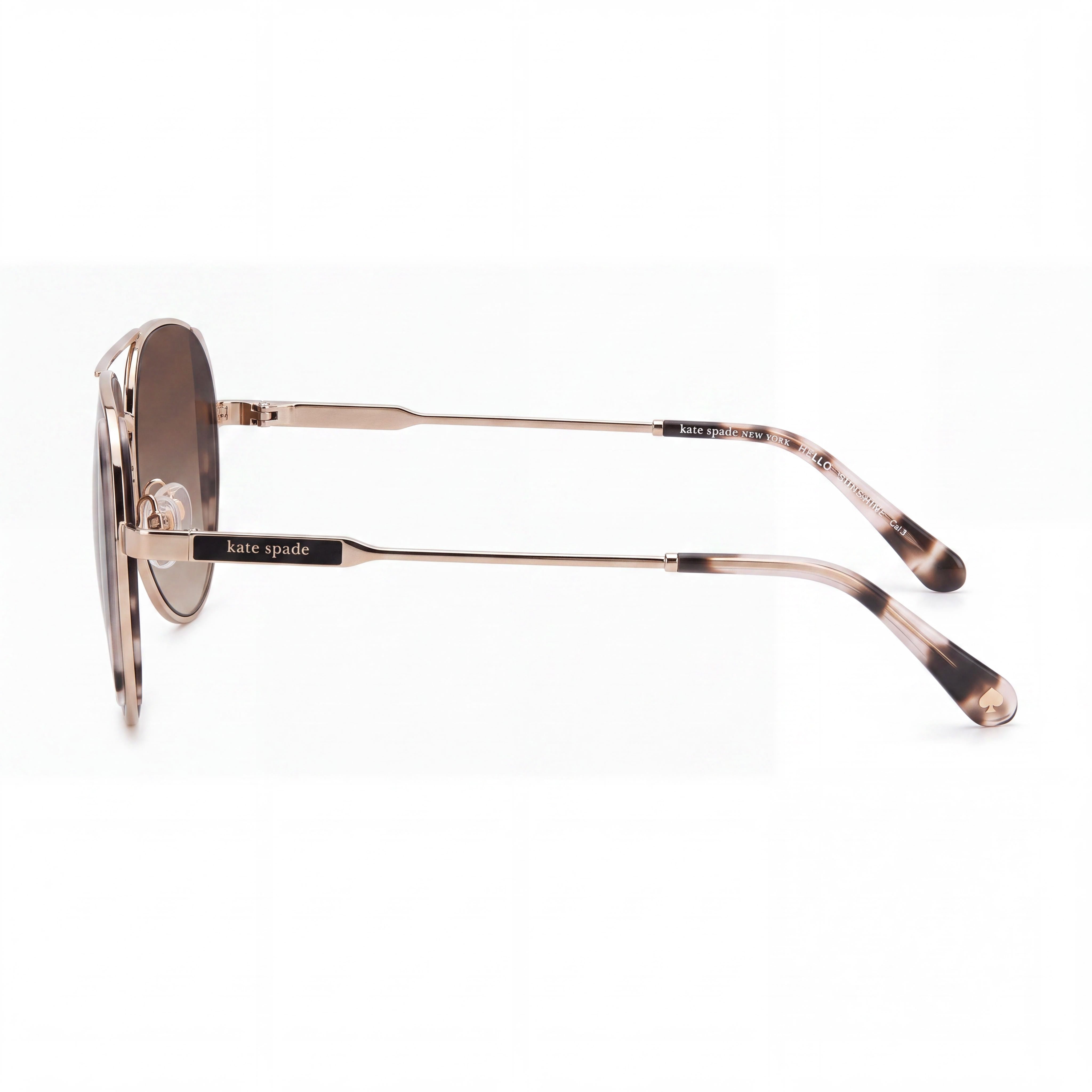 kate spade new york Ks Navy/G/S Women's Rose Gold Stainless Steel UV Protection Sunglasses 53mm, Photo 3