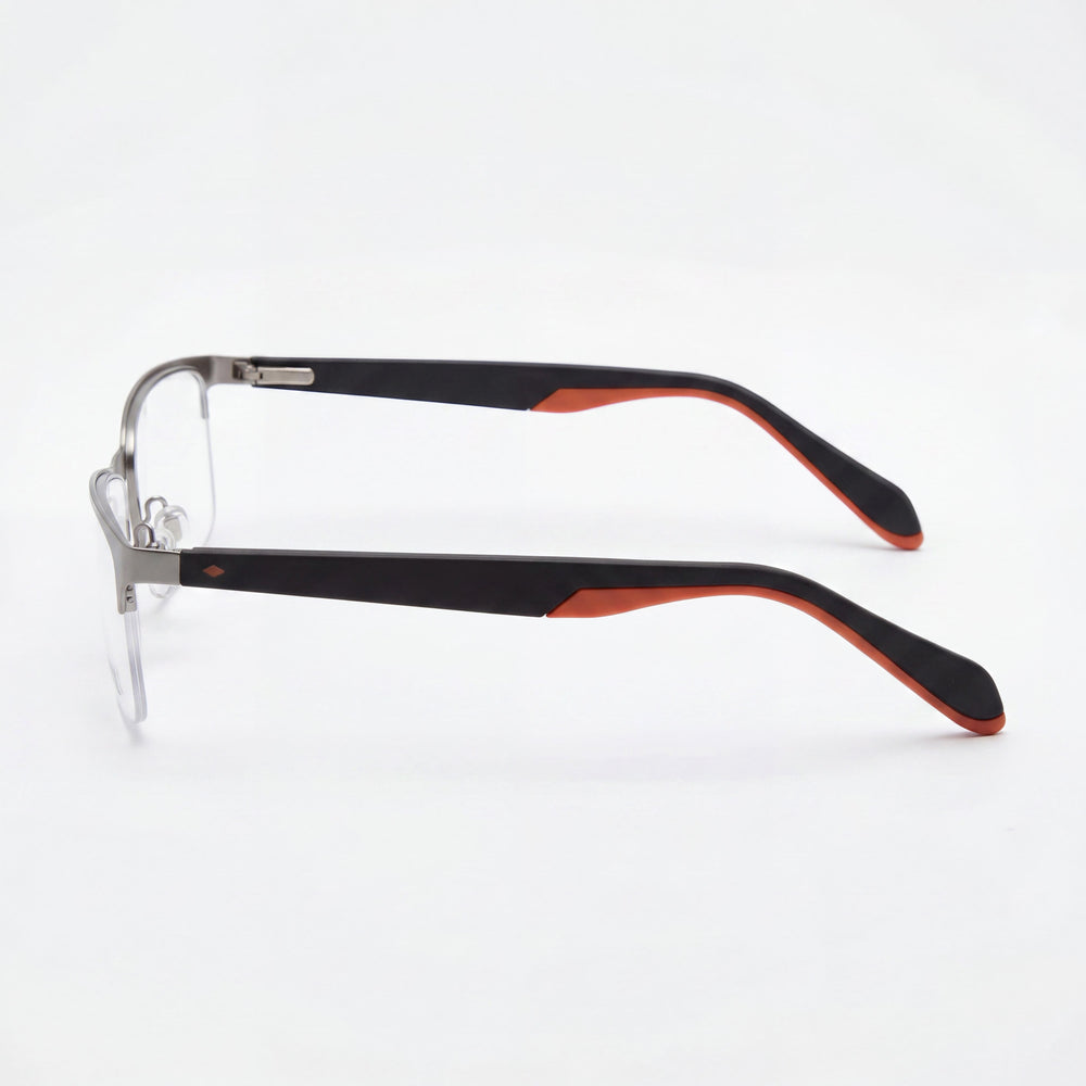 Gafas Fossil 7047 para mujer, armazón de metal rutenio oscuro semimate, 54 mm