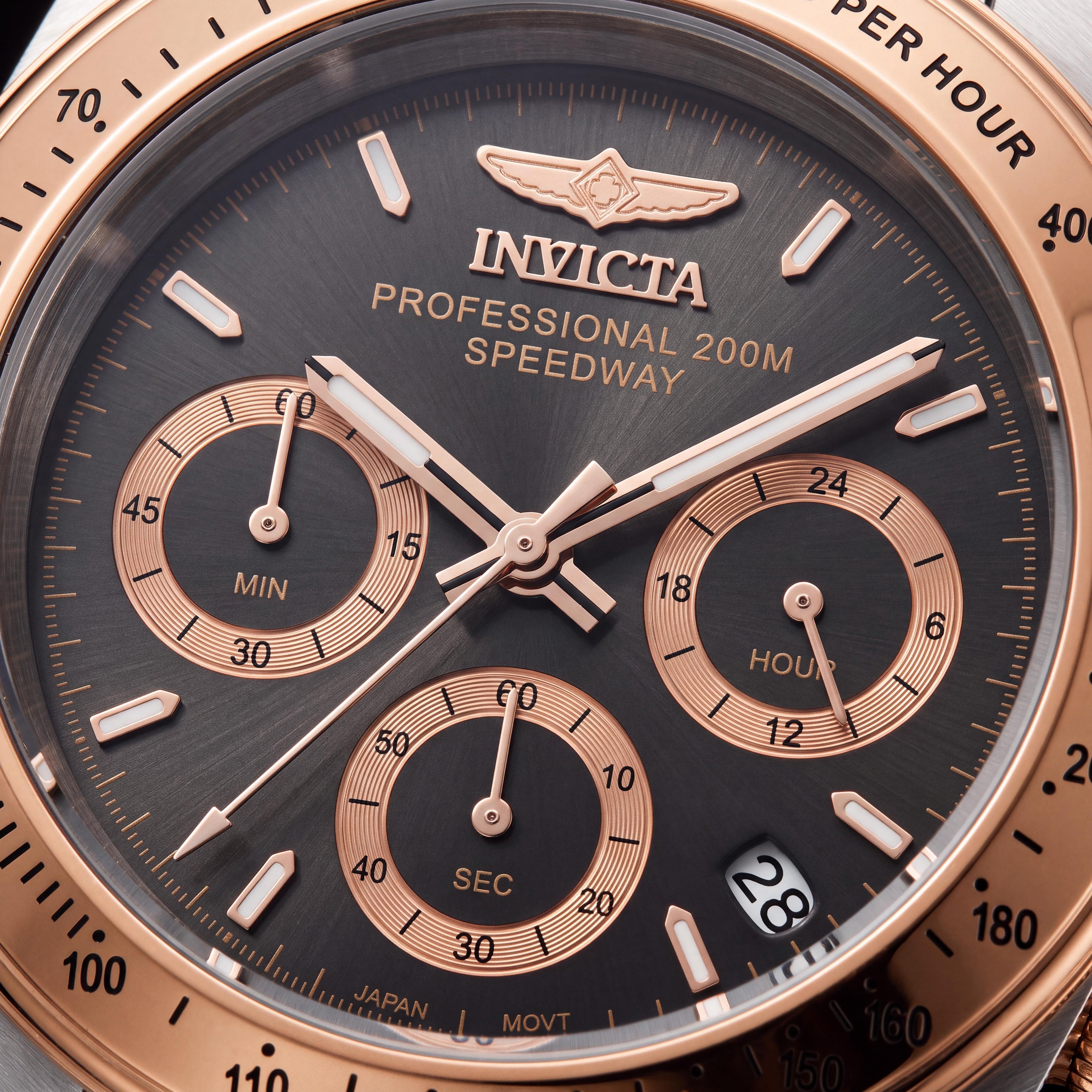 Invicta Men's Speedway 30993 Charcoal Dial Two-Tone Stainless Steel Quartz 200m Water Resistant Watch 39.5mm, Photo 2