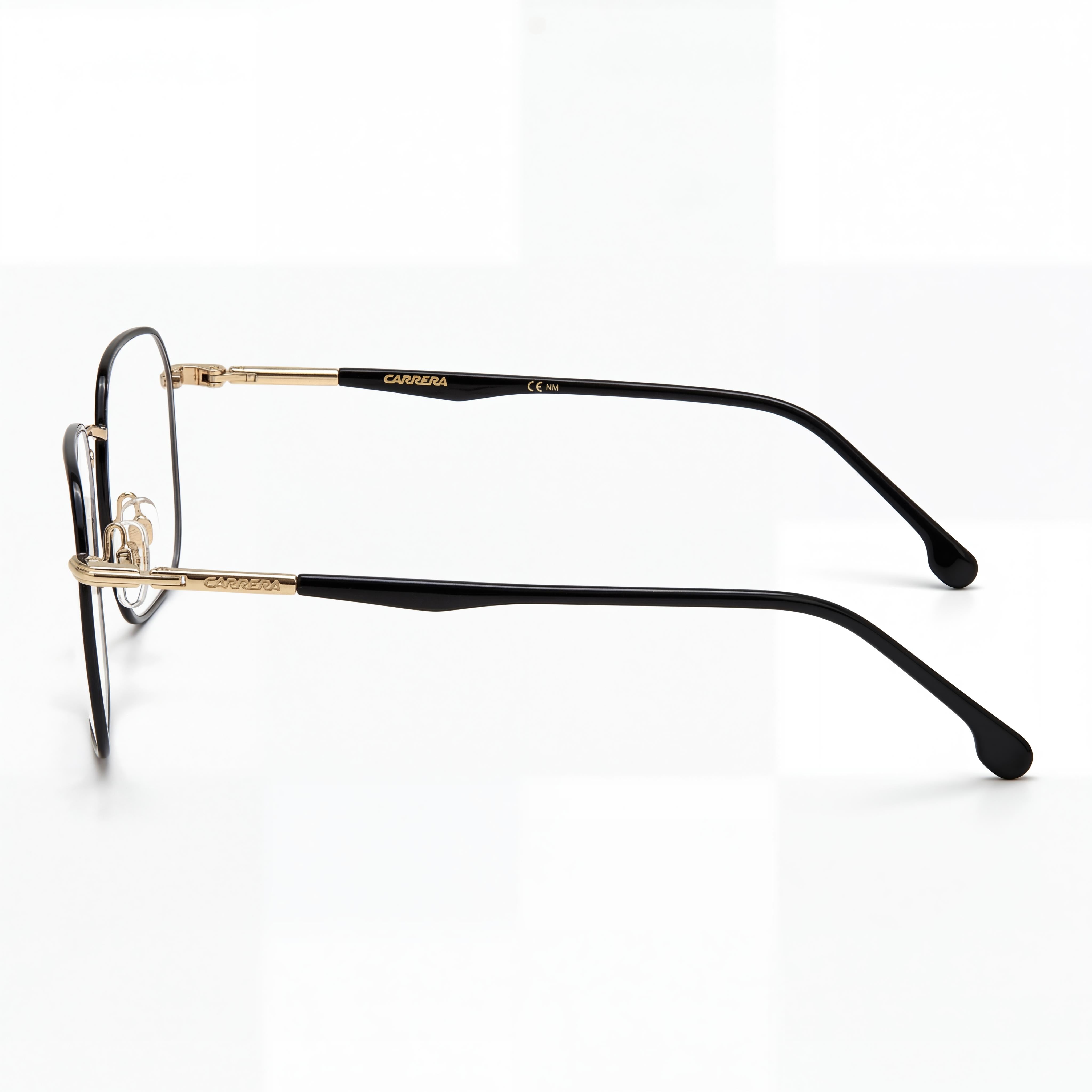 Carrera Modern Eyewear for Unisex, featuring an Alloy Steel Gold Frame and Polycarbonate Gold Lenses, 53mm, Photo 2