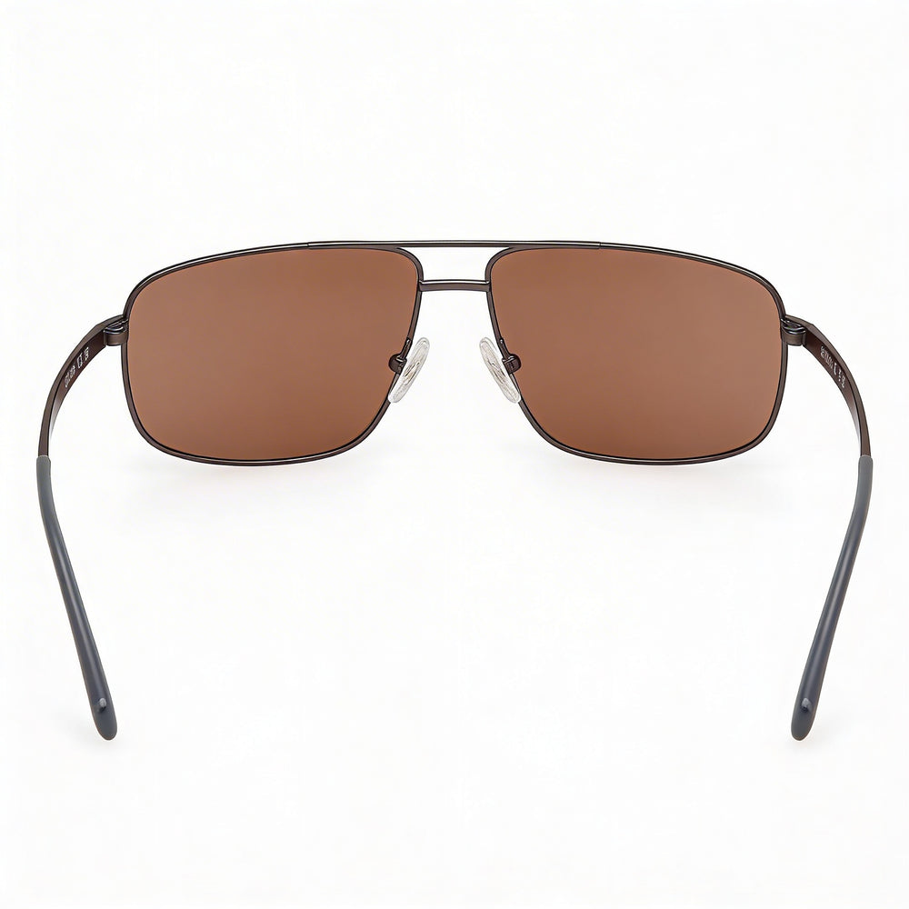 Harley-Davidson Hd00025 para hombre, con montura de metal ahumado mate y lentes polarizadas de color marrón de 64 mm