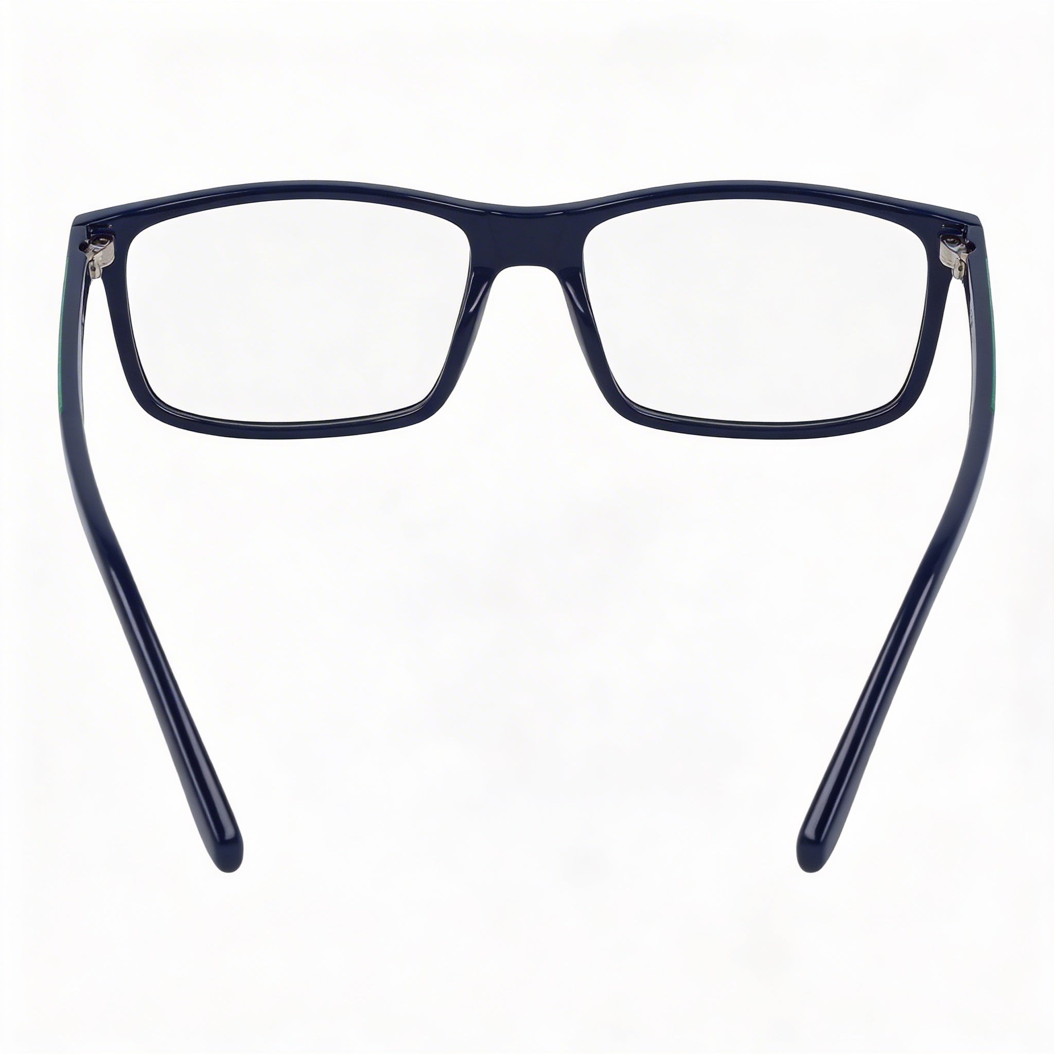 Lacoste Casual Unisex Eyeglass Frames with Blue Frame and Transparent Plastic Lenses, 54mm, Photo 3