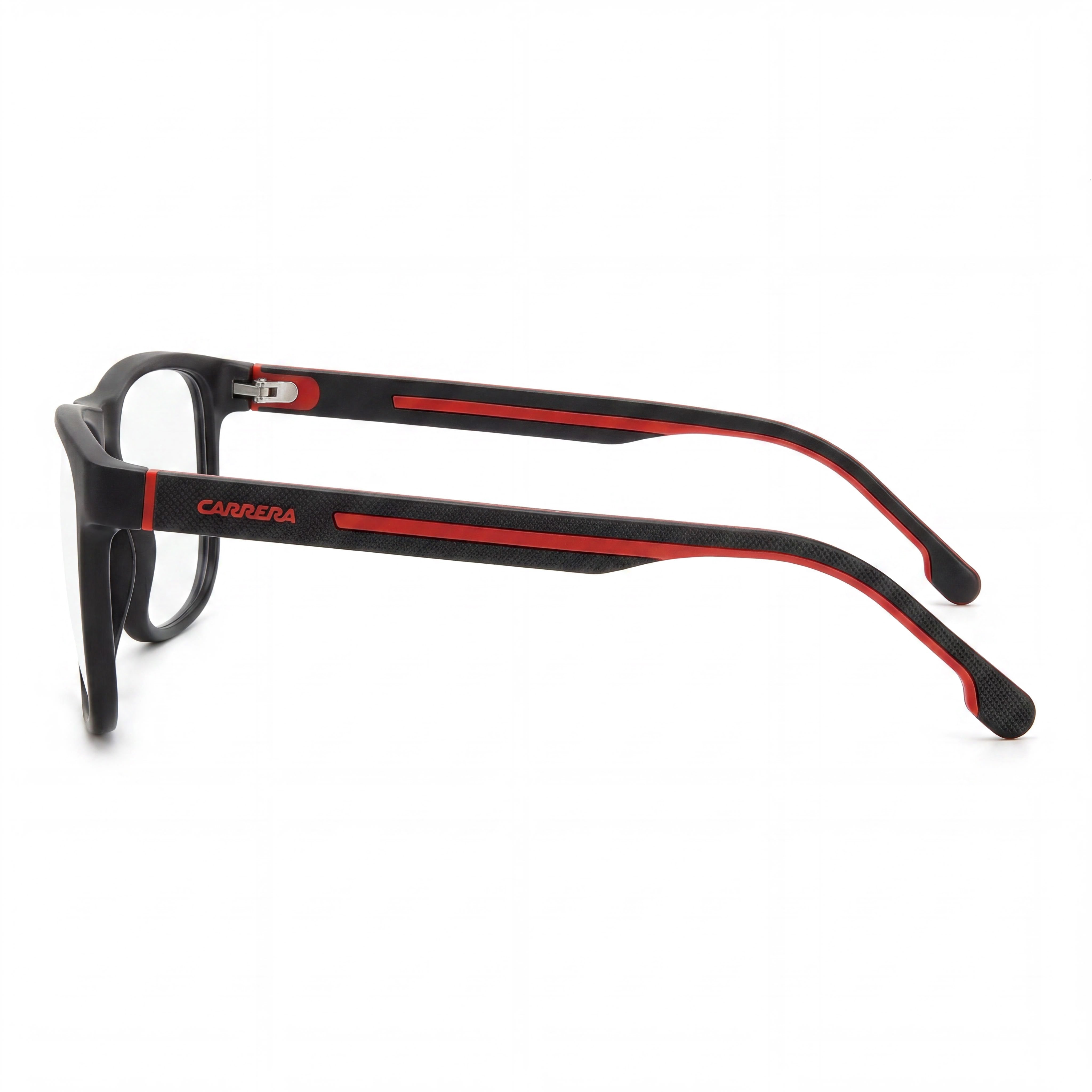 Carrera Modern Women's Sunglasses with Propionate Frame in Black Red and Polycarbonate Lenses - 55mm Lens, Photo 2